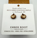 Pumpkin Stud Earrings - Reclaimed Eastern Maple