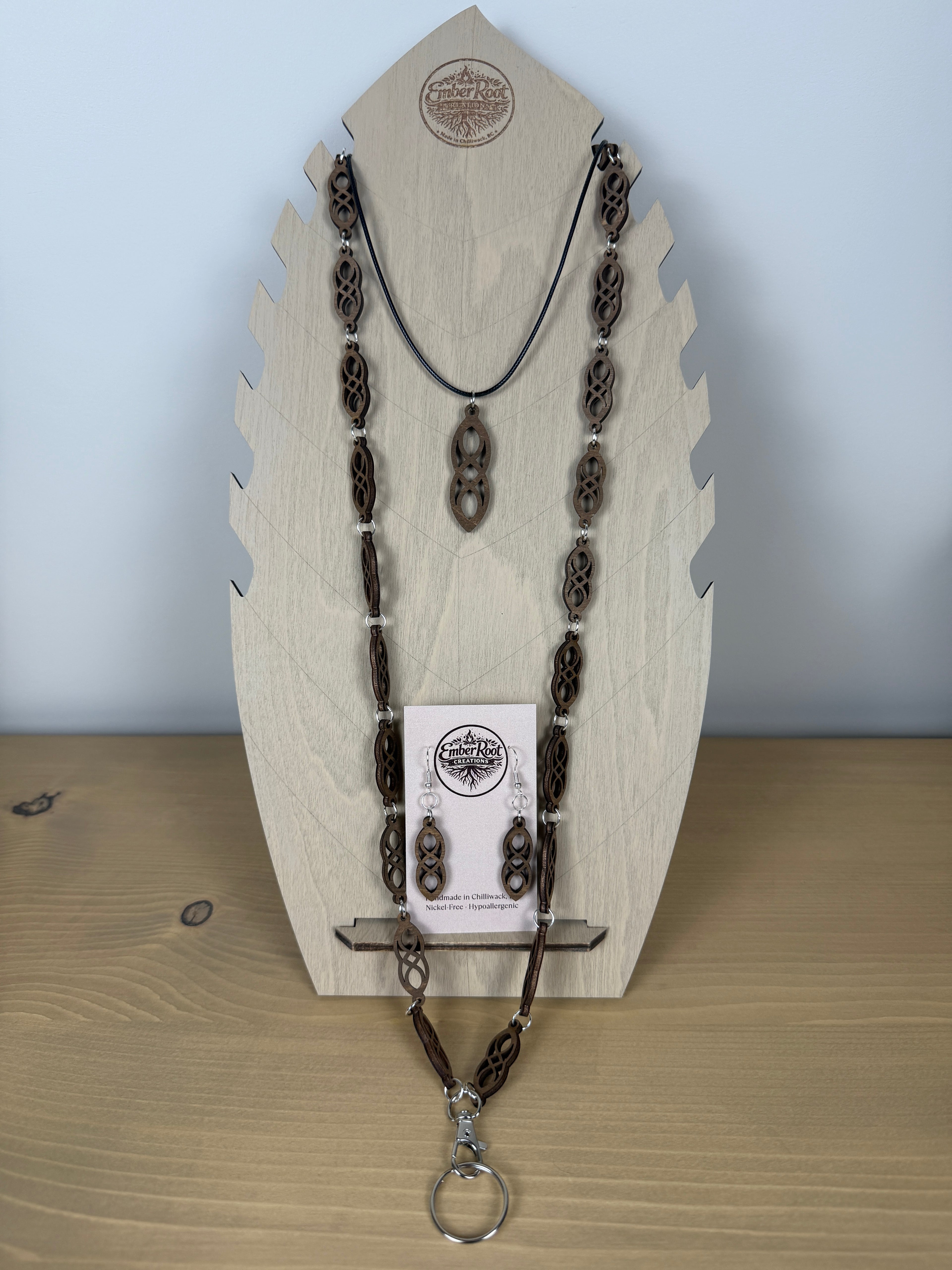 Wood Link Lanyard set