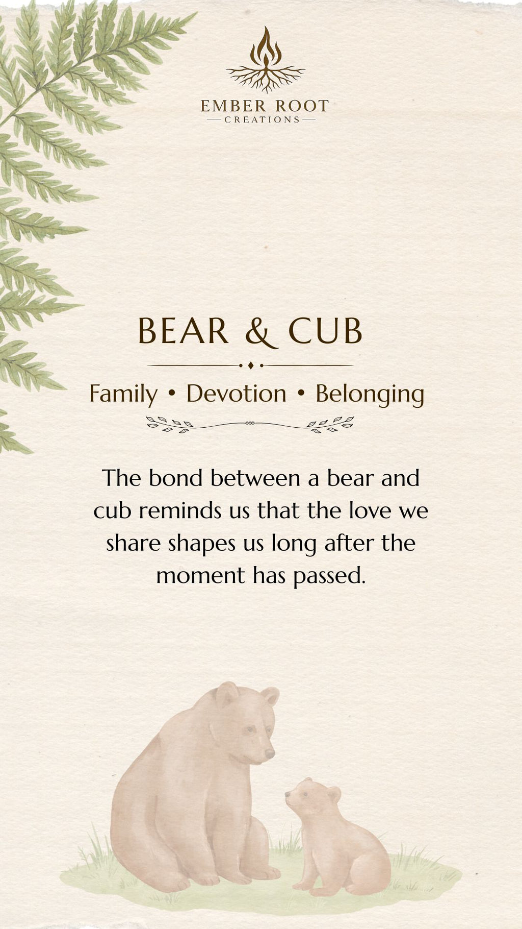 Bear & Cub Pendant - Family, Devotion and Belonging