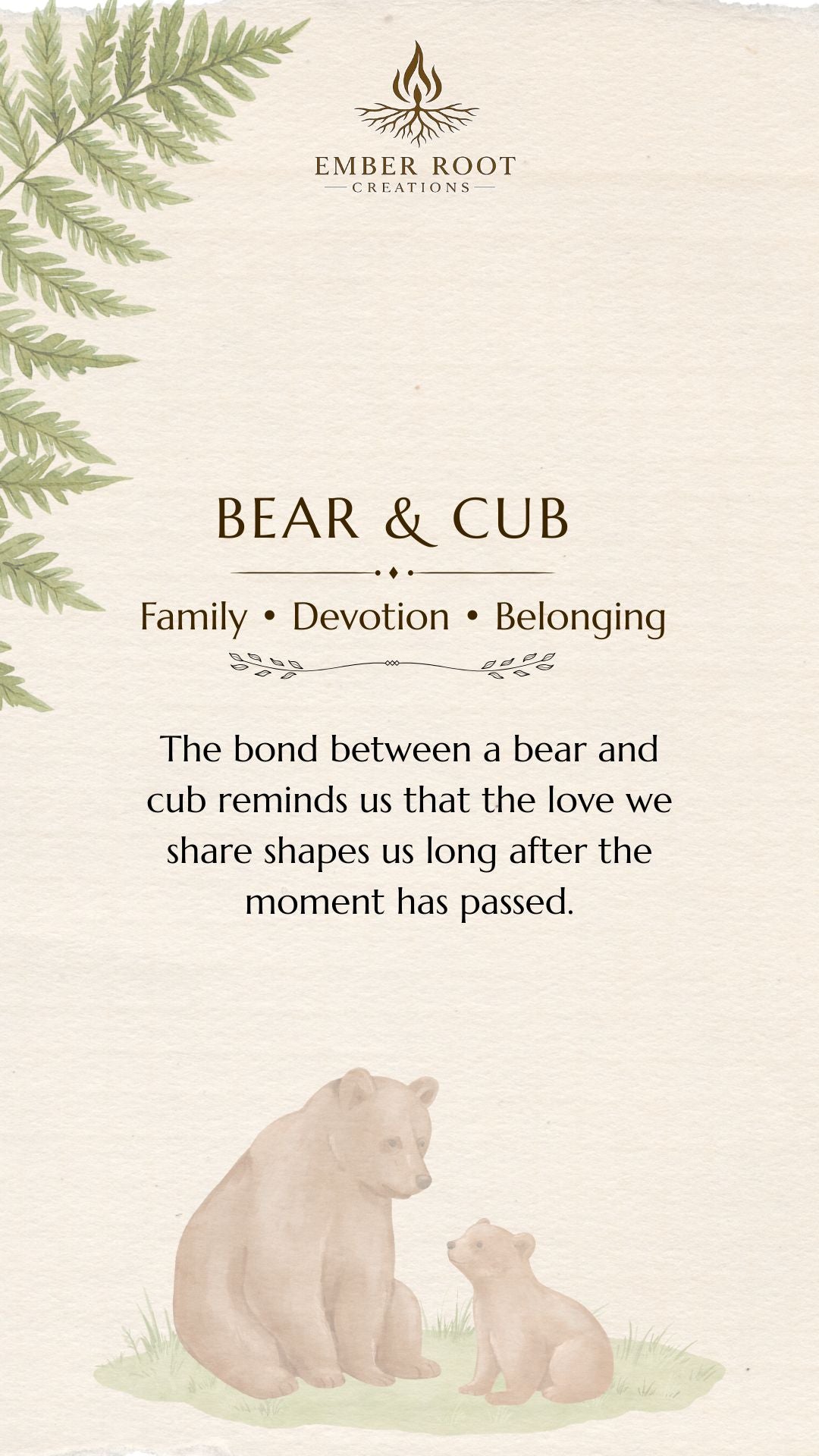 Bear & Cub Pendant - Family, Devotion and Belonging