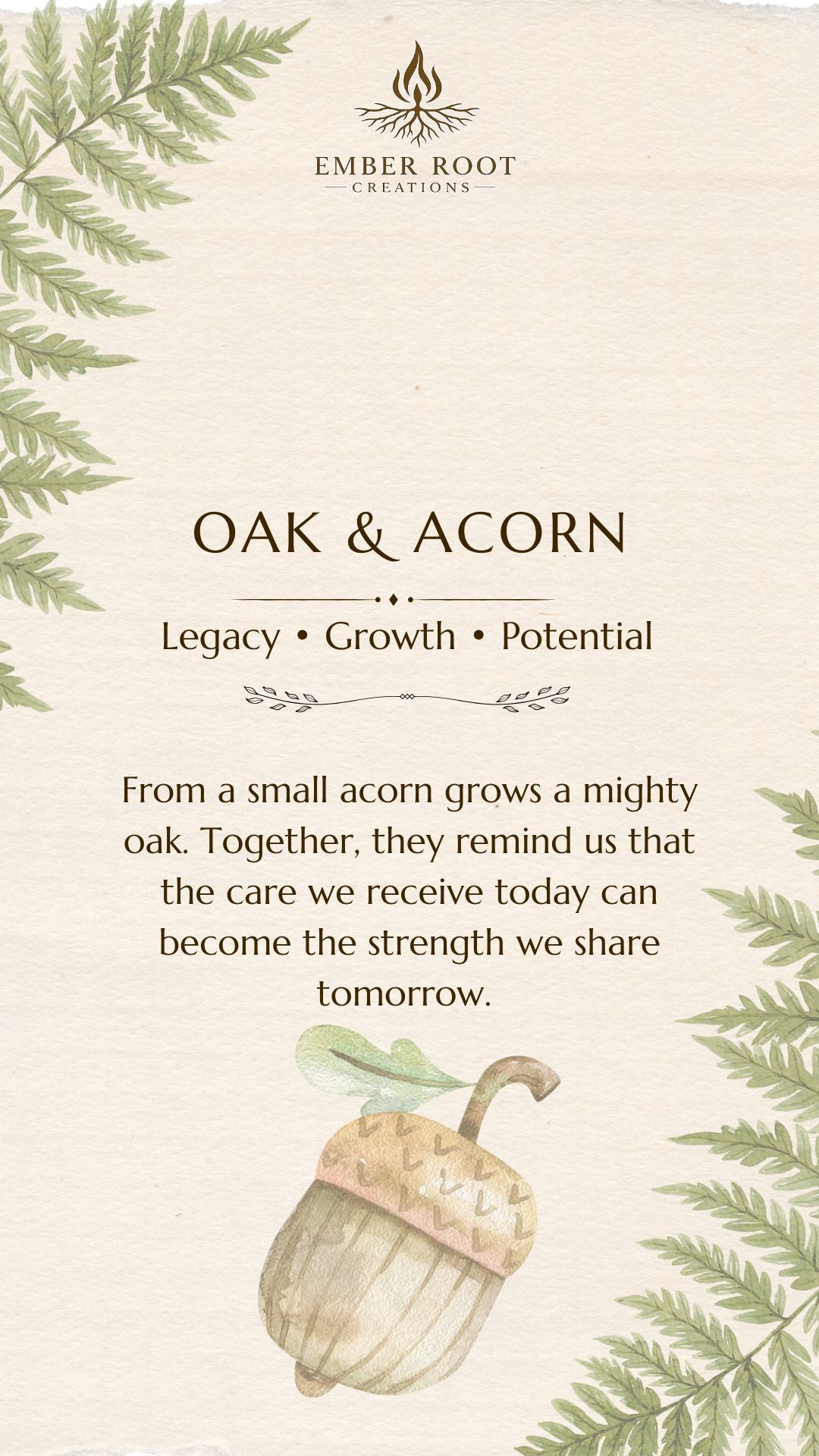 Oak & Acorn Pendant - Legacy, Growth and Potential