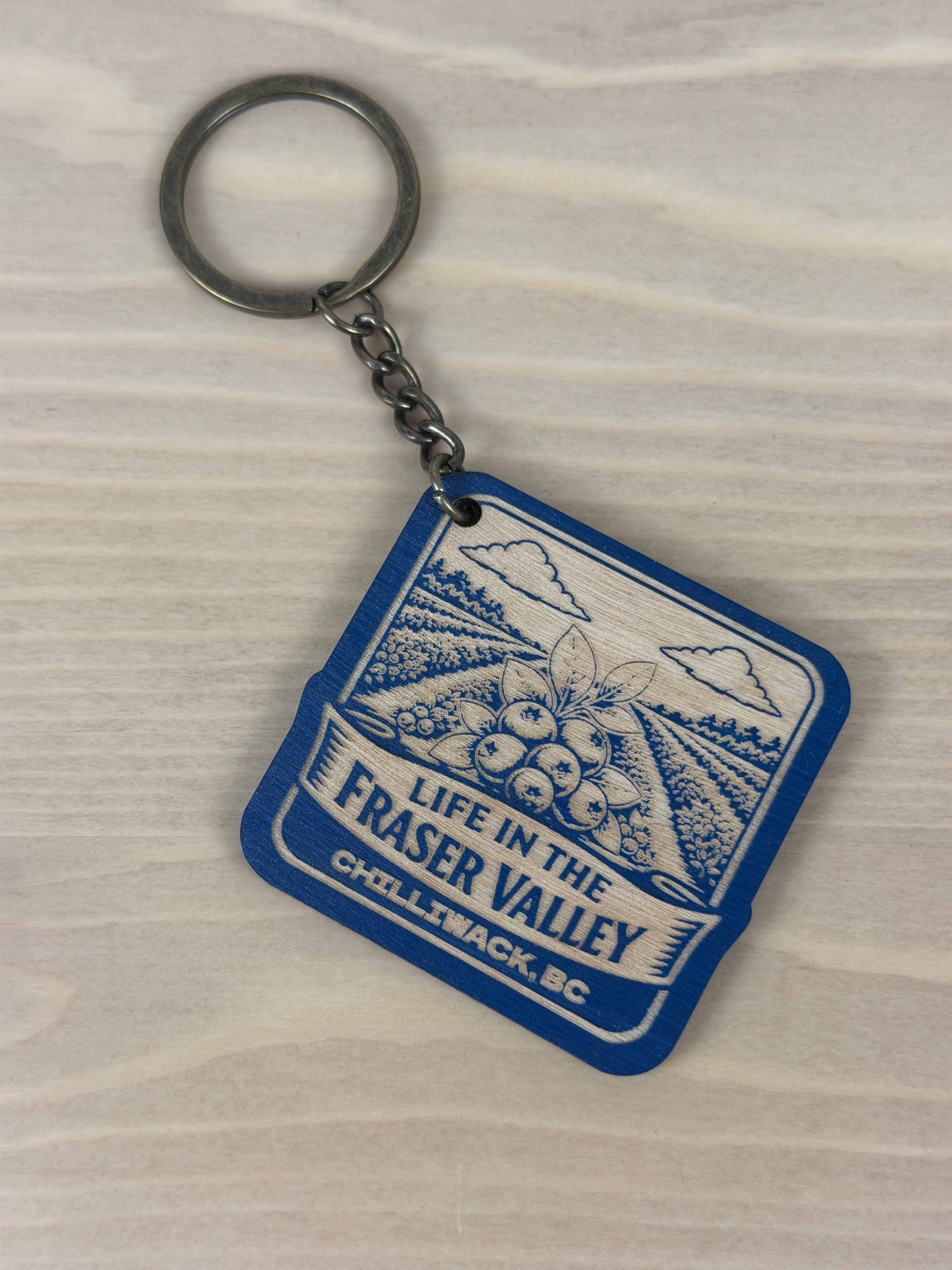 Life in the Fraser Valley Keychain - Chilliwack - Blueberry Fields