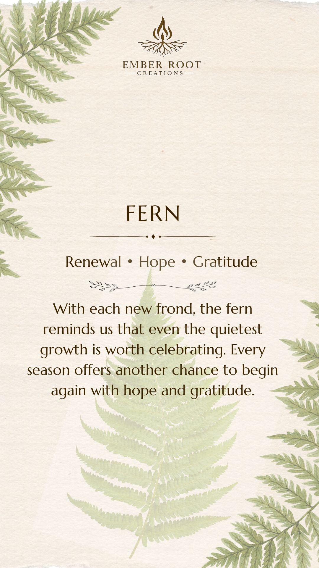 Fern Pendant - Renewal, Hope, and Gratitude