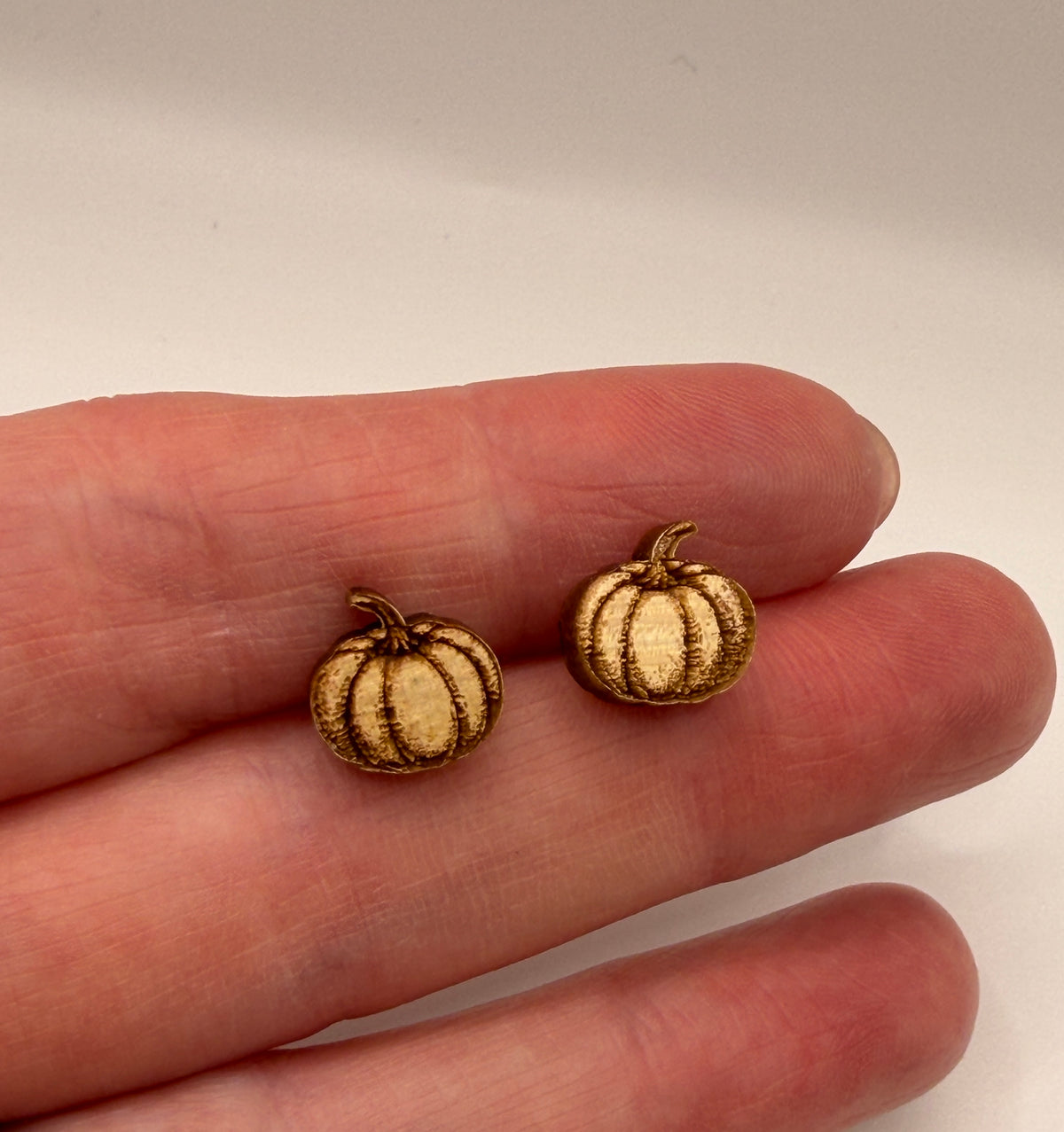Pumpkin Stud Earrings - Reclaimed Eastern Maple