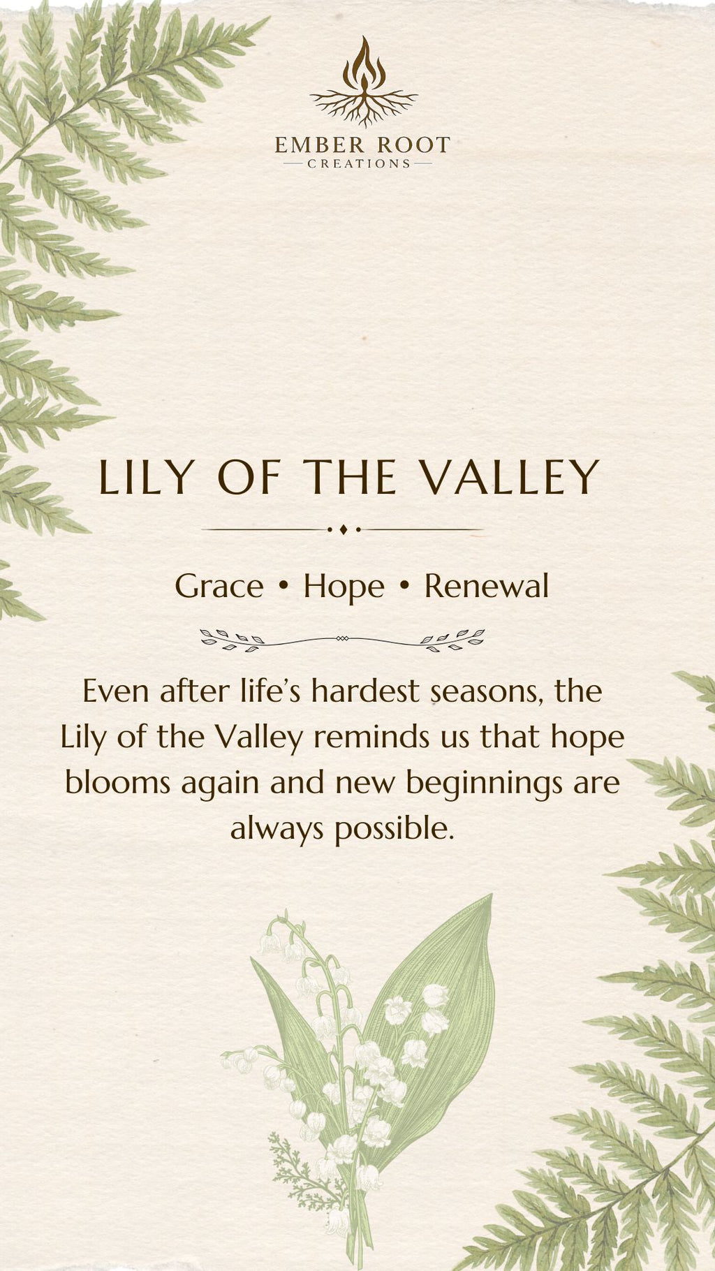 Lily of the Valley Pendant - Grace, Hope, and Renewal