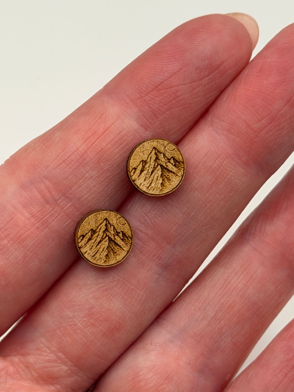 Mountain Stud Earrings - Reclaimed Eastern Maple
