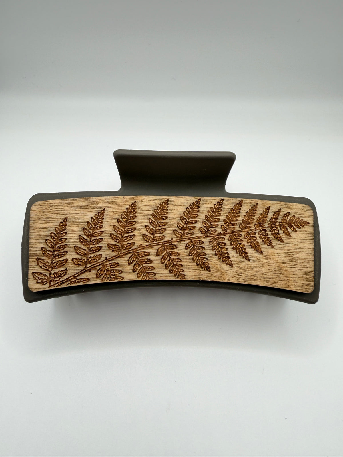 Fern Wood Hair Clip