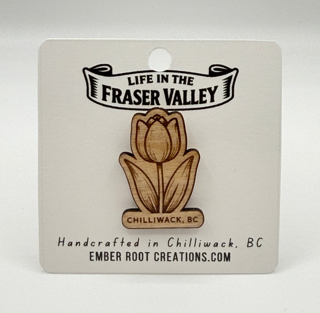 Chilliwack Tulip | Wooden Souvenir Pin