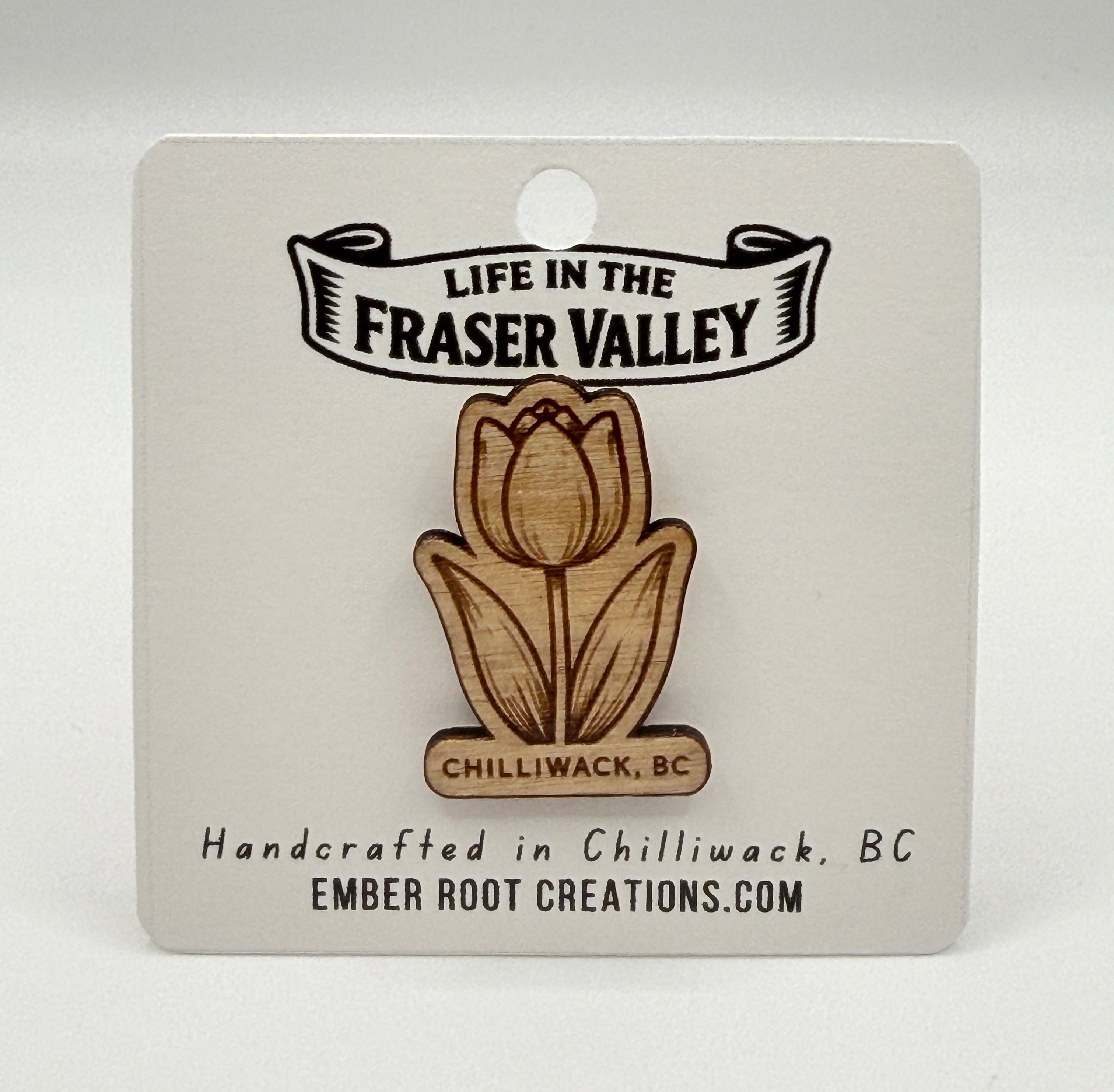 Chilliwack Tulip | Wooden Souvenir Pin