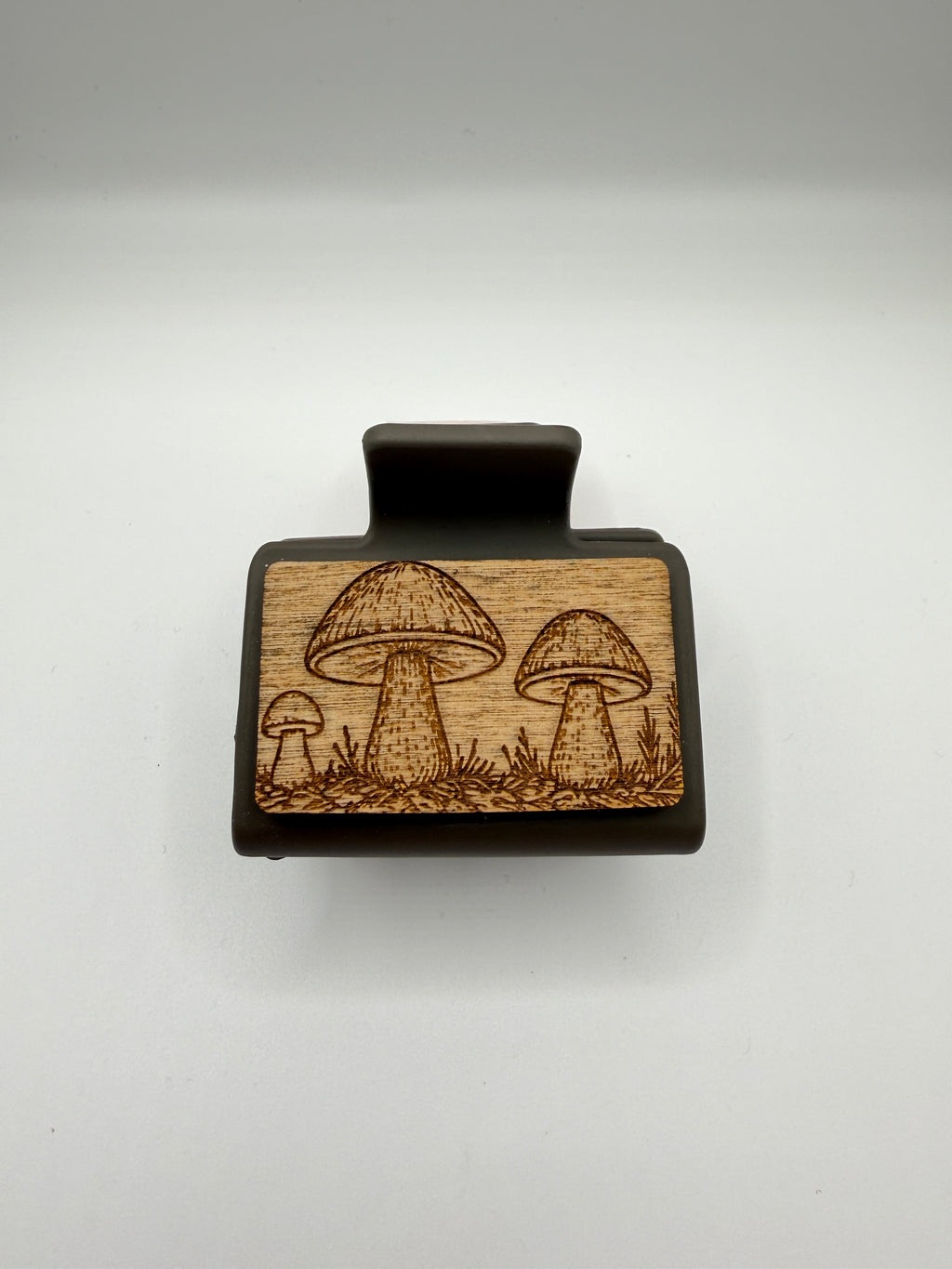 Mushroom Wood Hair Clip