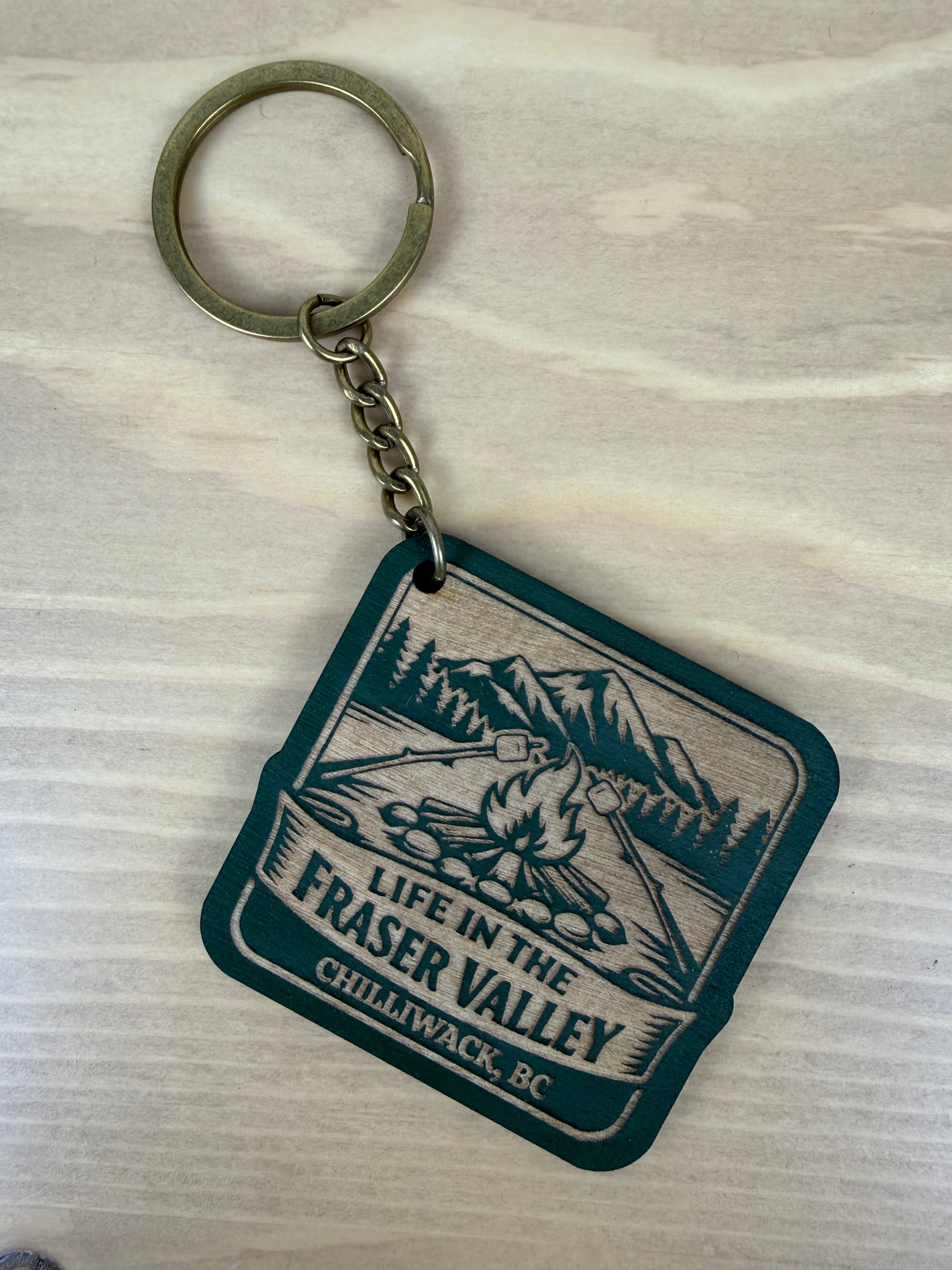 Life in the Fraser Valley Keychain - Chilliwack - Campfire