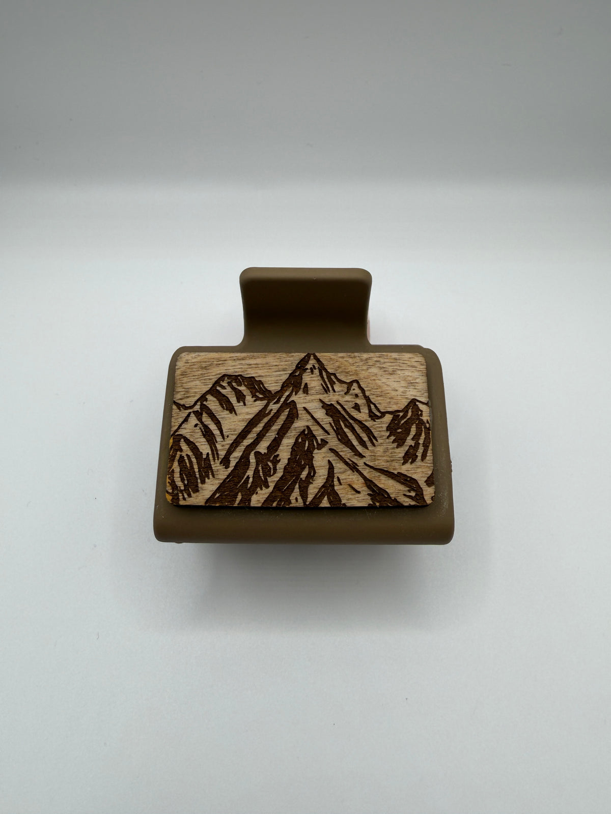 Mountain Wood Hair Clip