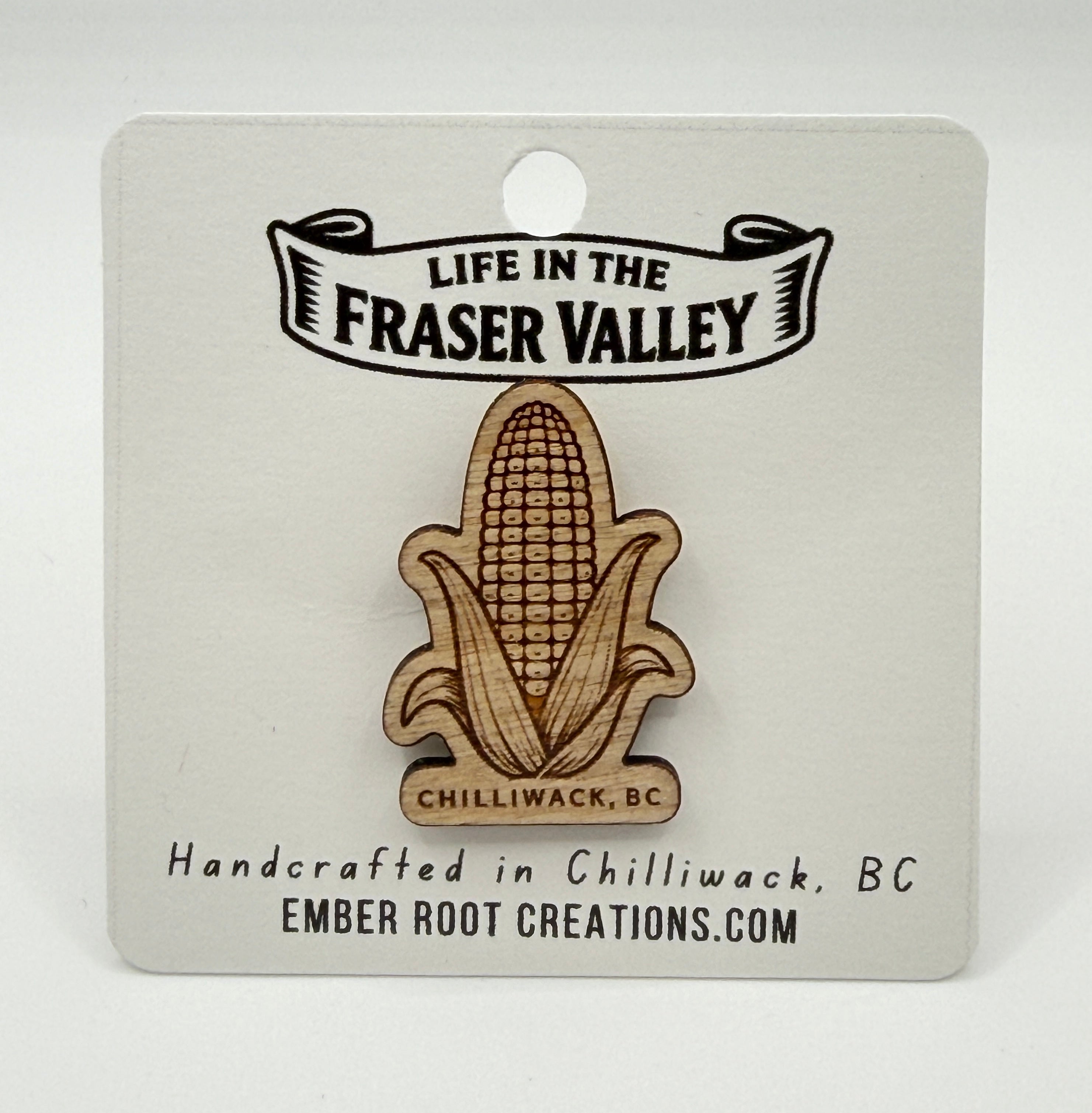 Chilliwack Corn | Wooden Souvenir Pin