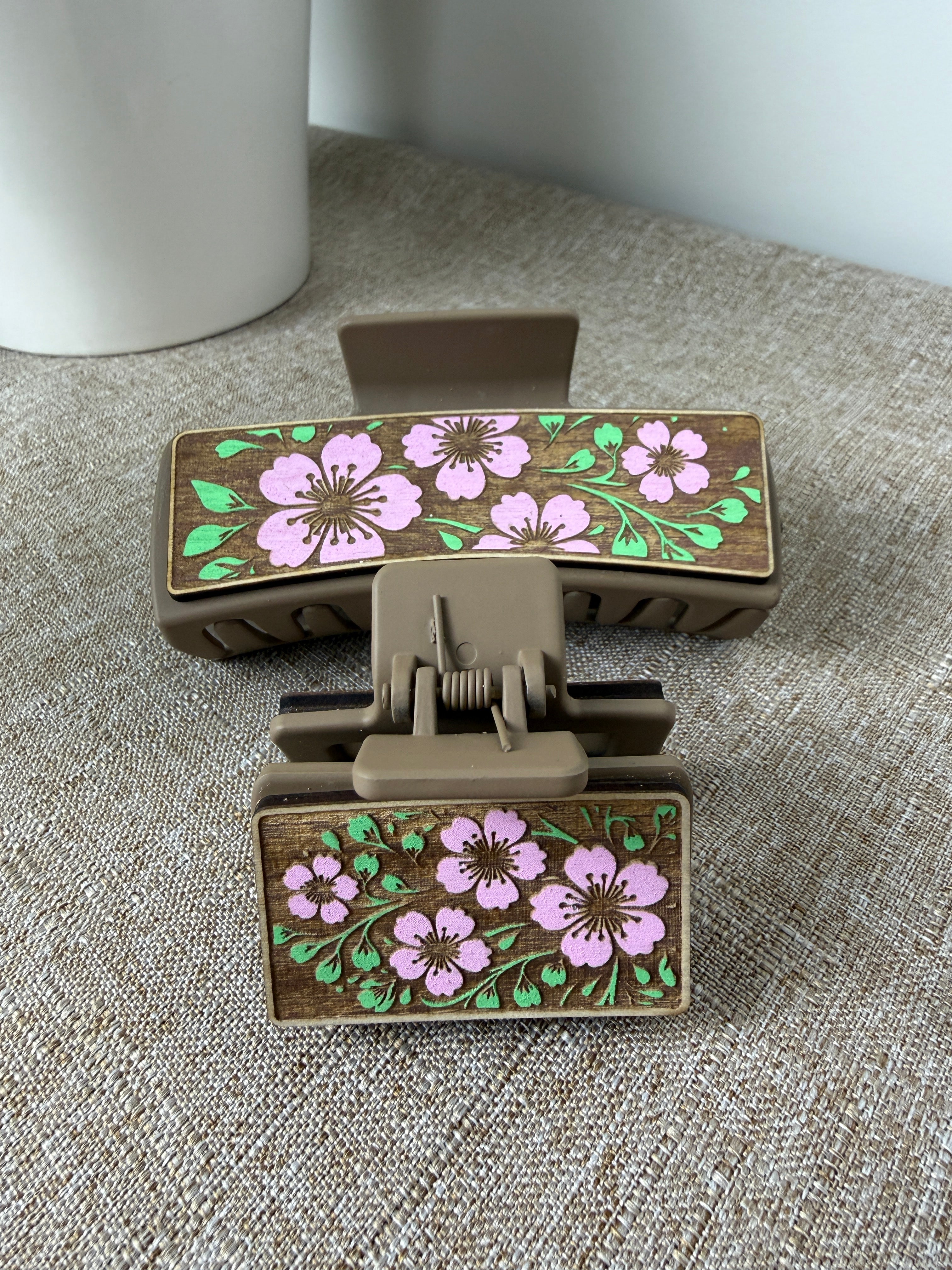 Nature inspired Wood Hair  Clips