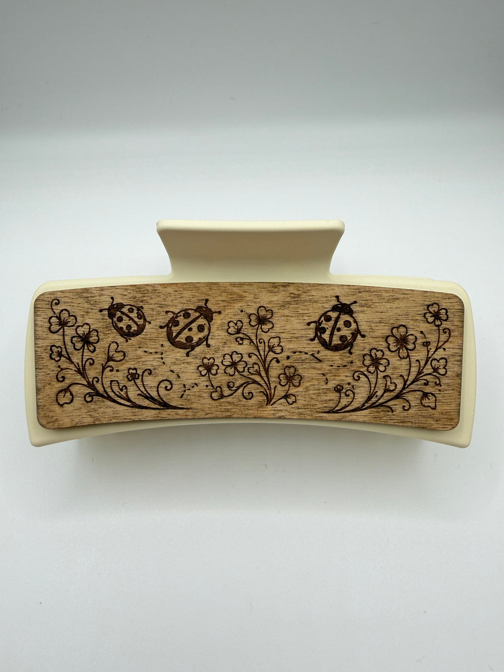 Ladybug Wood Hair Clip