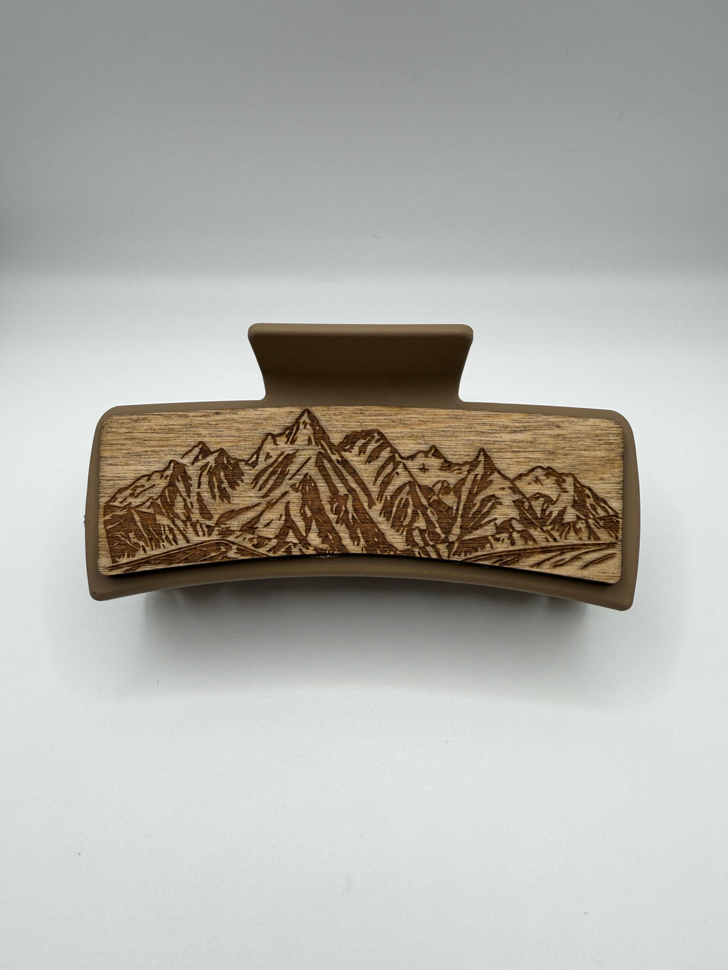 Mountain Wood Hair Clip