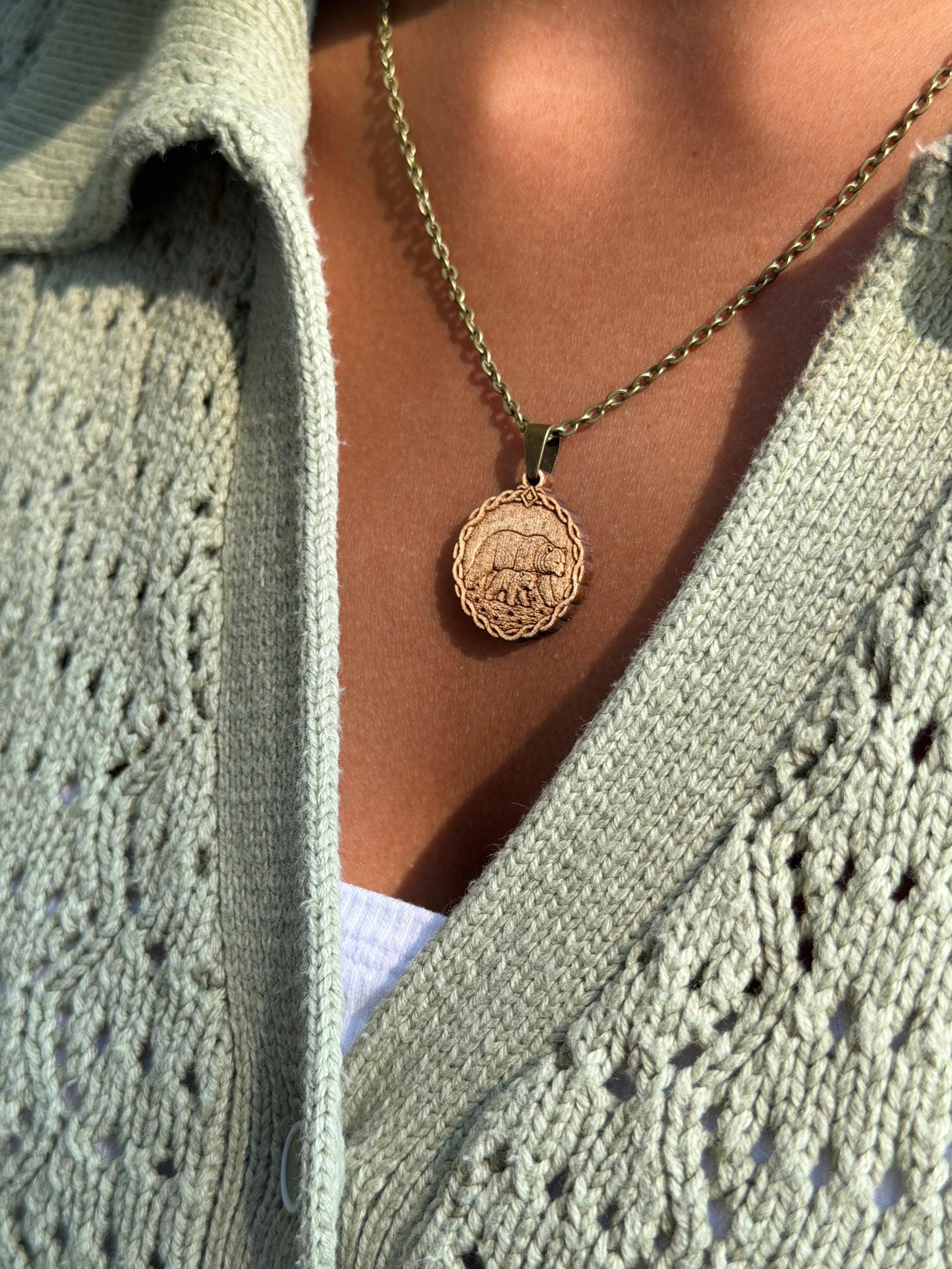 Bear & Cub Pendant - Family, Devotion and Belonging