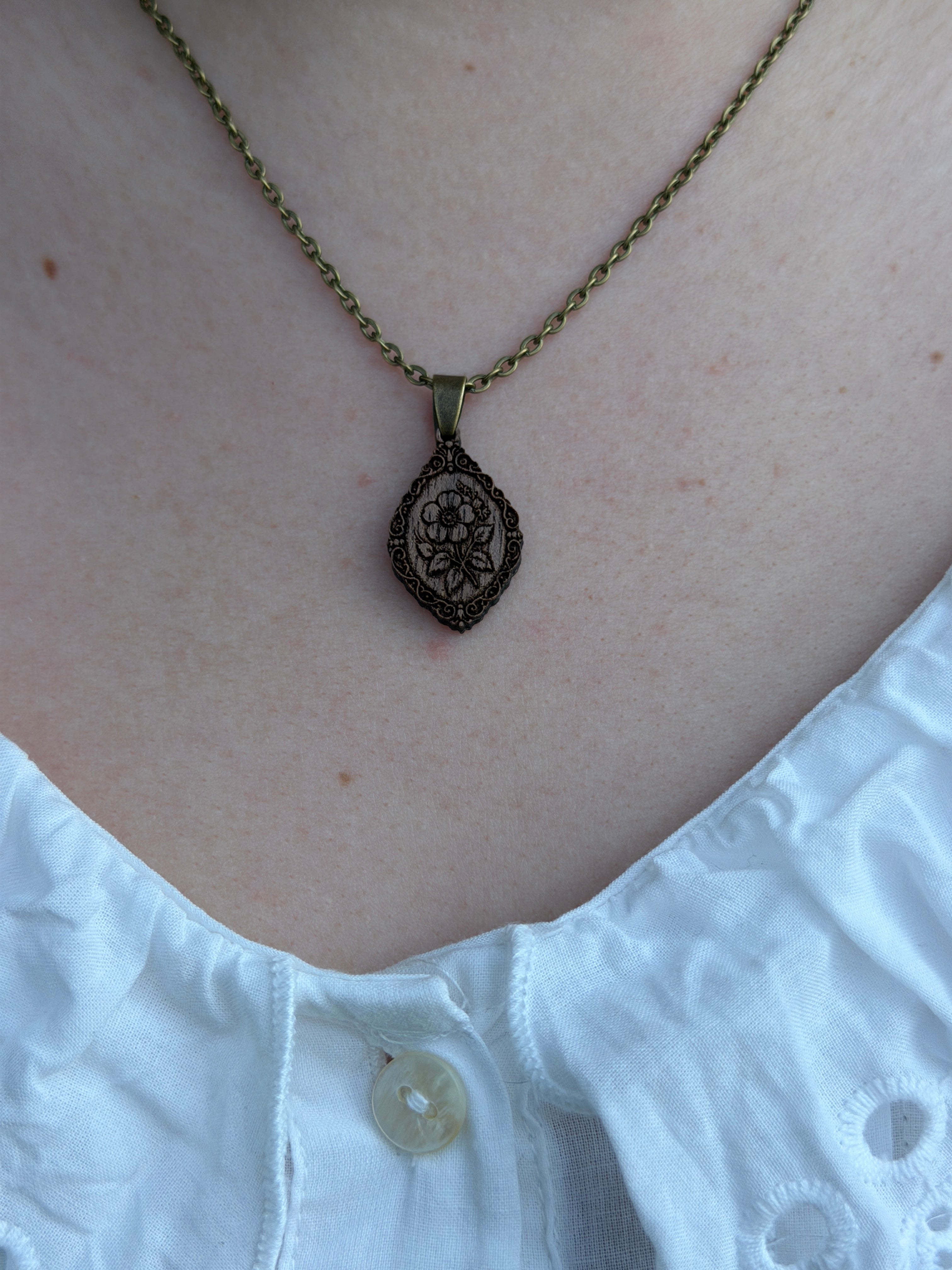 Wild Rose Pendant - Resilience, Courage and Beauty