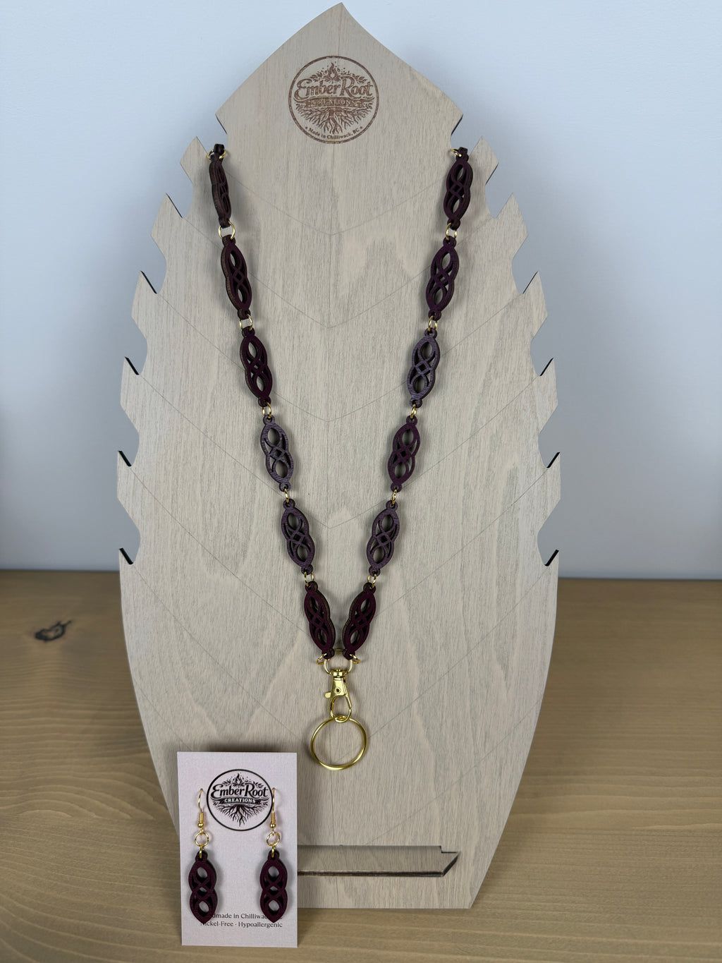 Wood Link Lanyard set