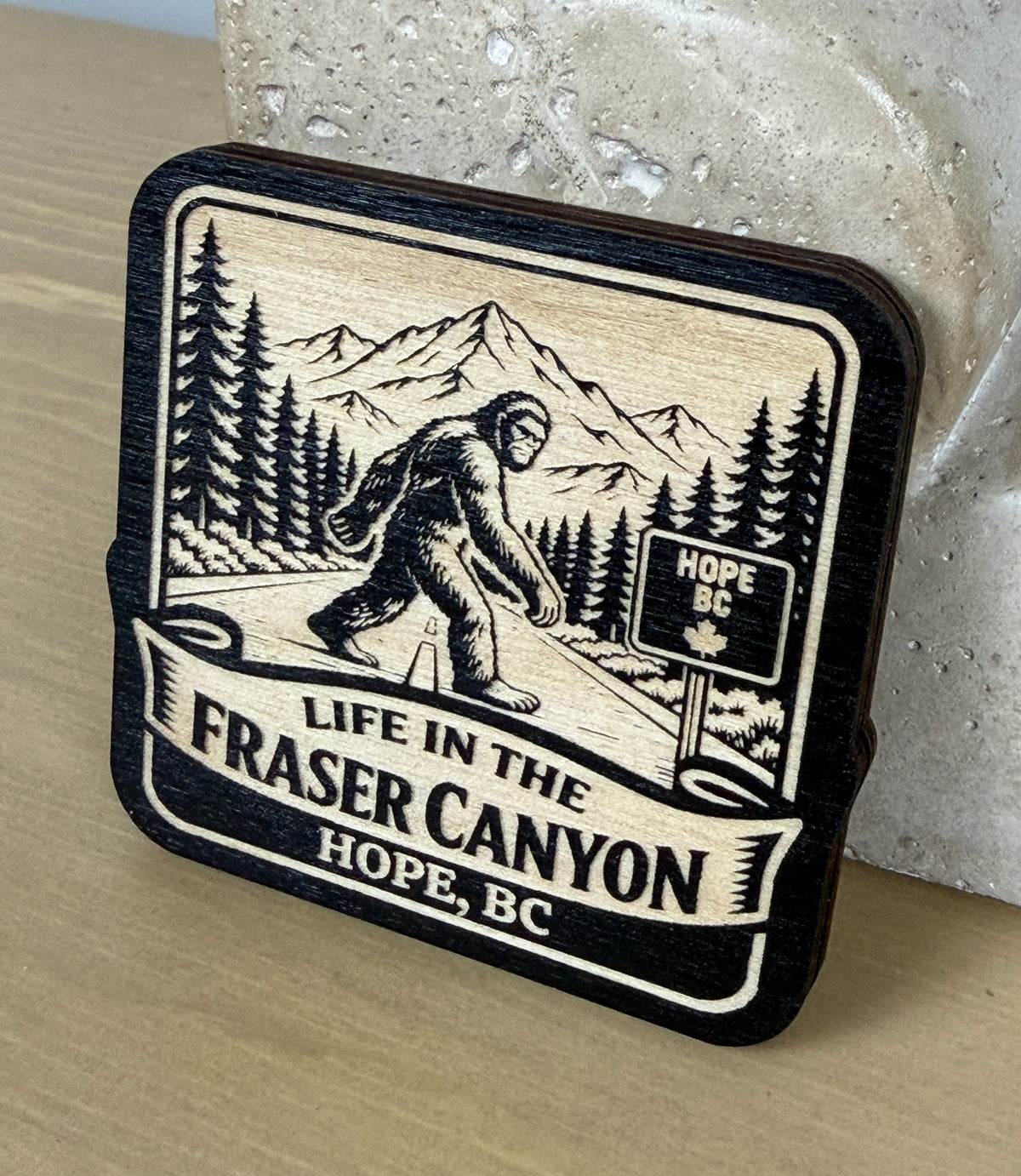 Life in the Fraser Canyon Magnet - Hope, BC - Sasquatch Crossing
