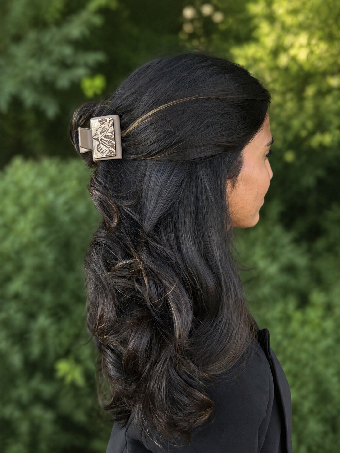 Mountain Wood Hair Clip