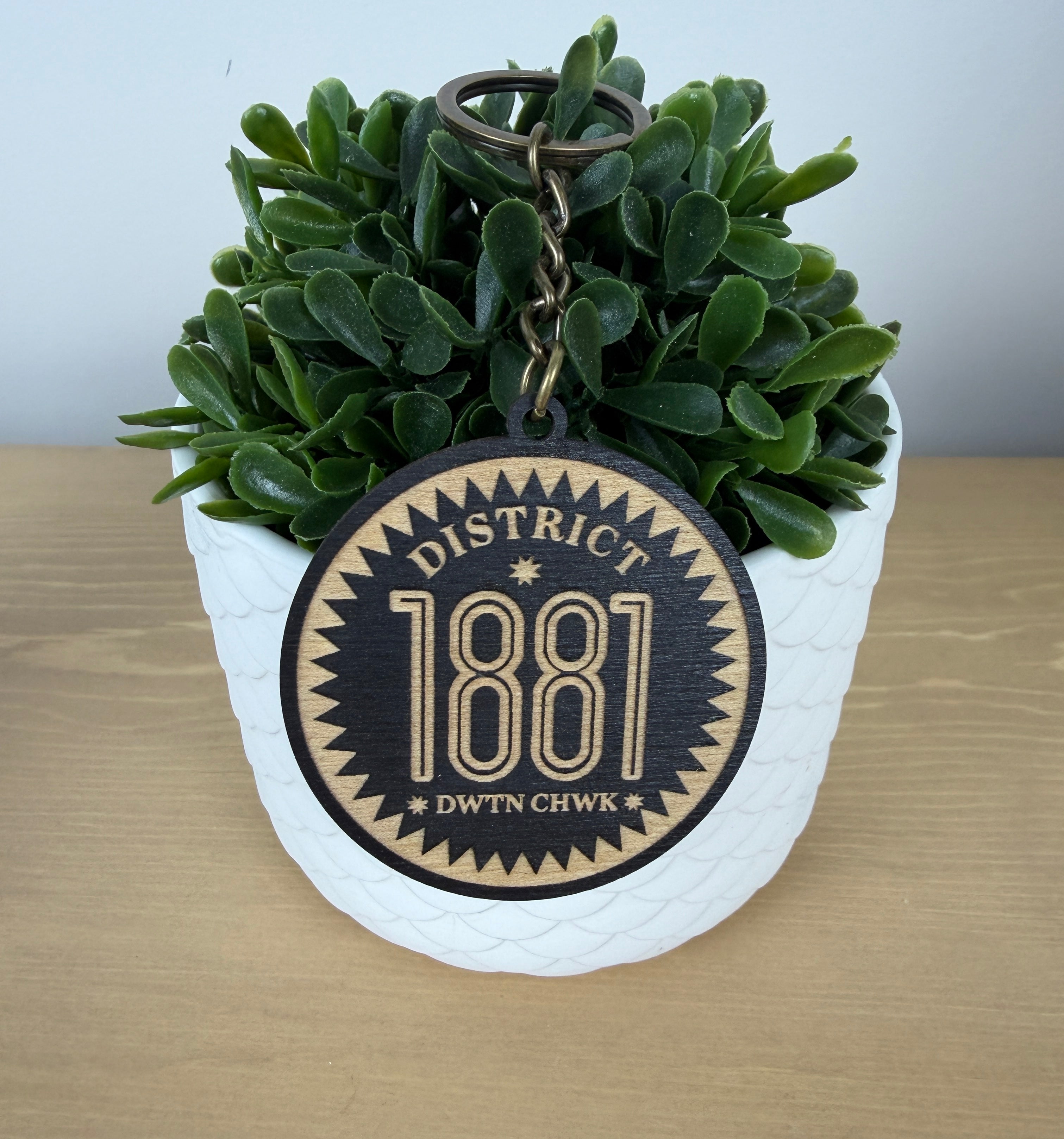 District 1881 Wooden Keepsake Keychain – Chilliwack, BC