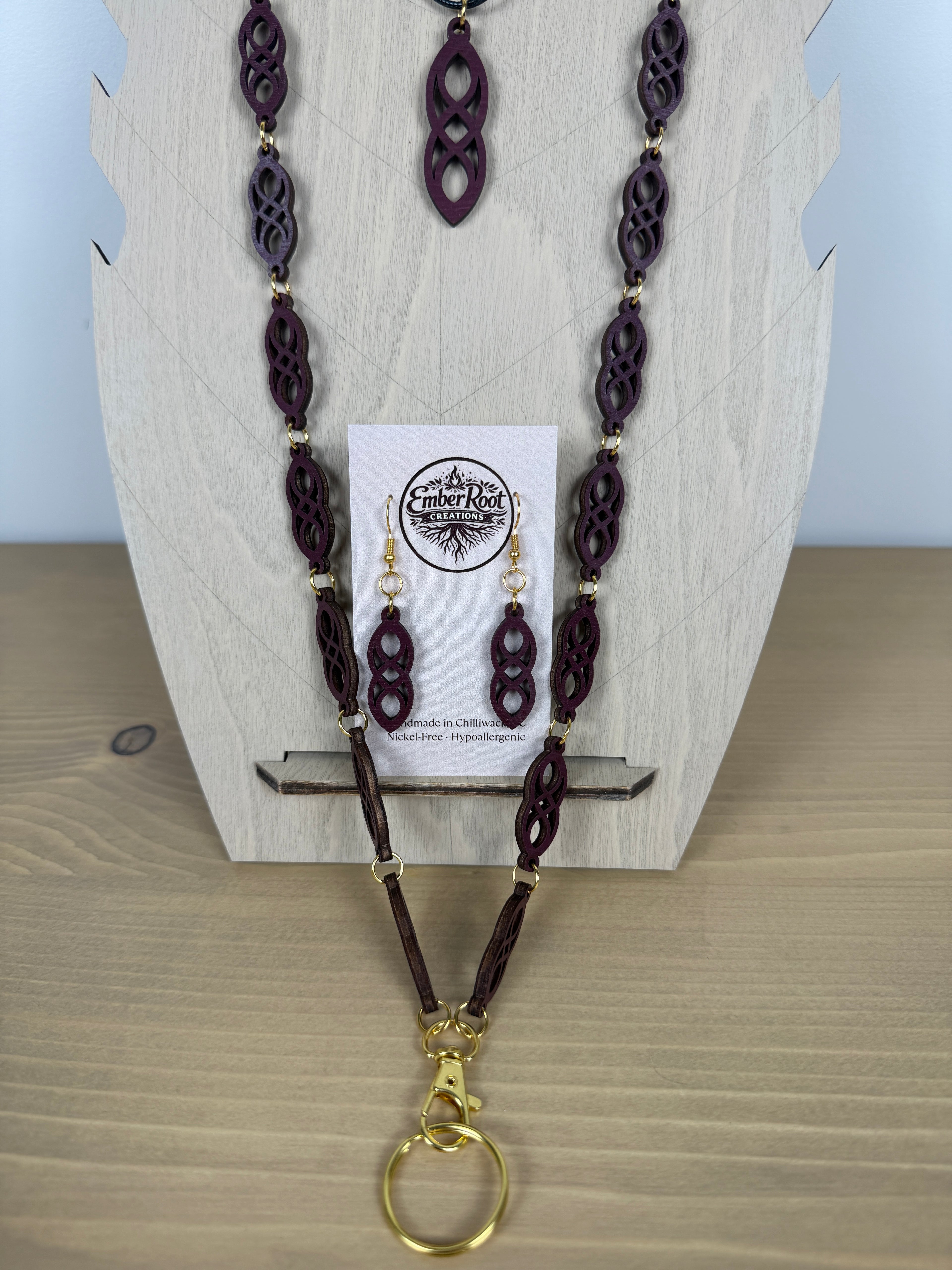 Wood Link Lanyard set