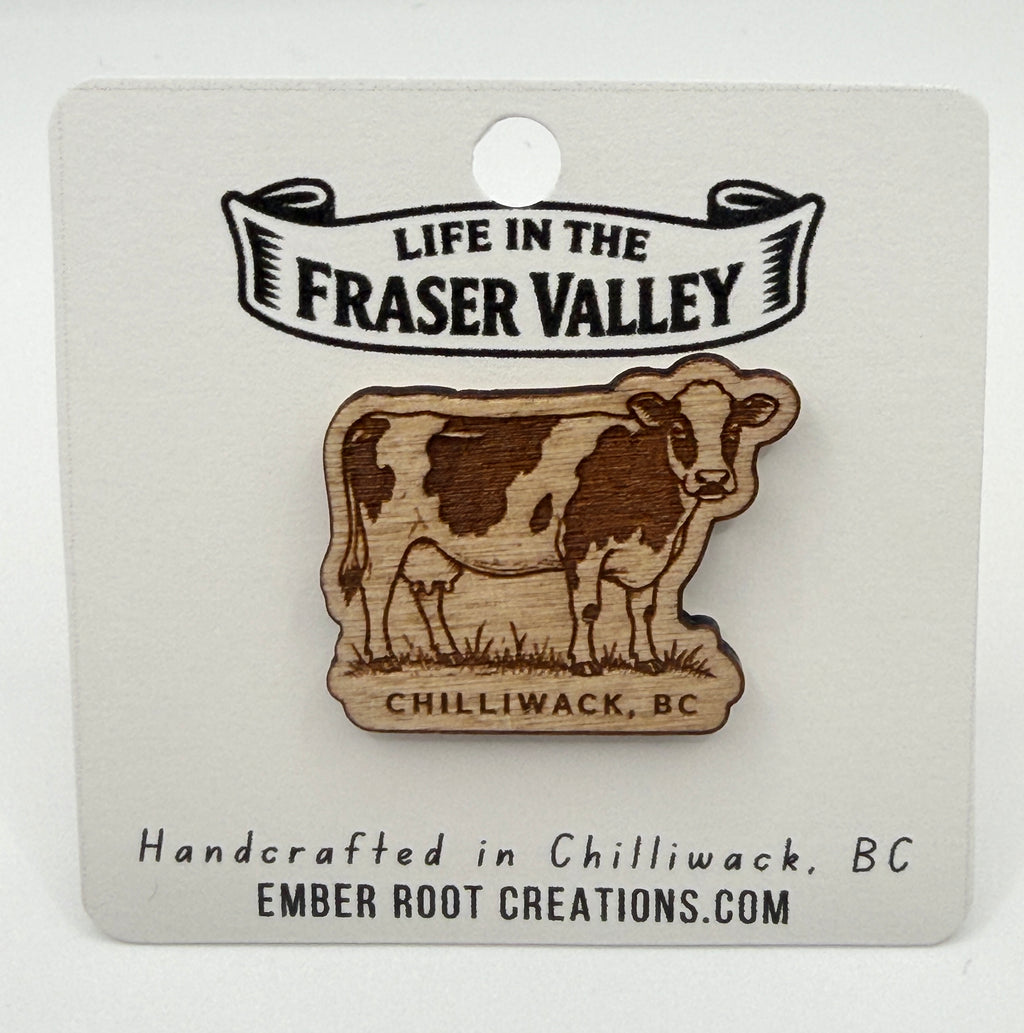 Chilliwack Cow | Wooden Souvenir Pin