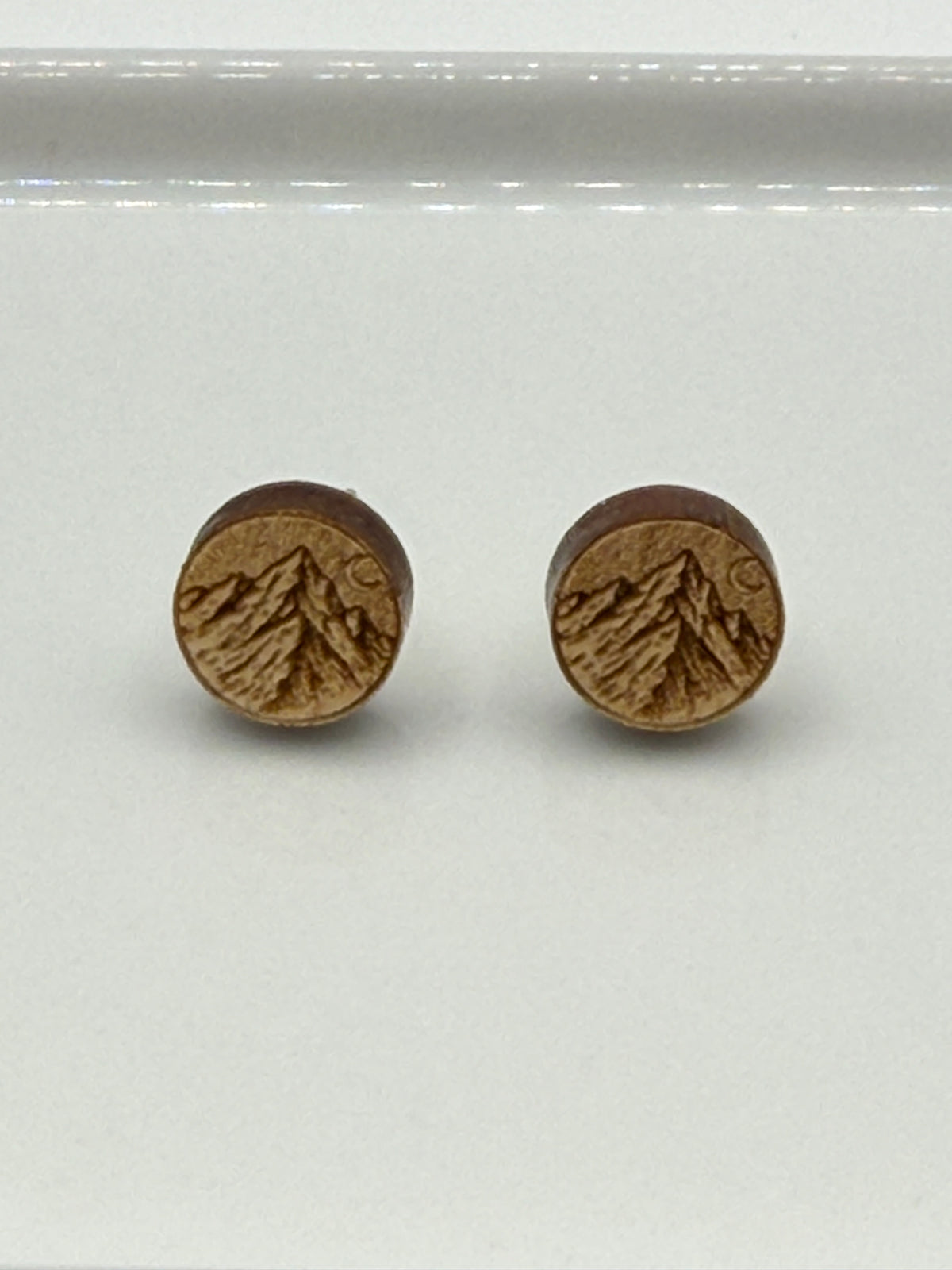 Mountain Stud Earrings - Reclaimed Eastern Maple