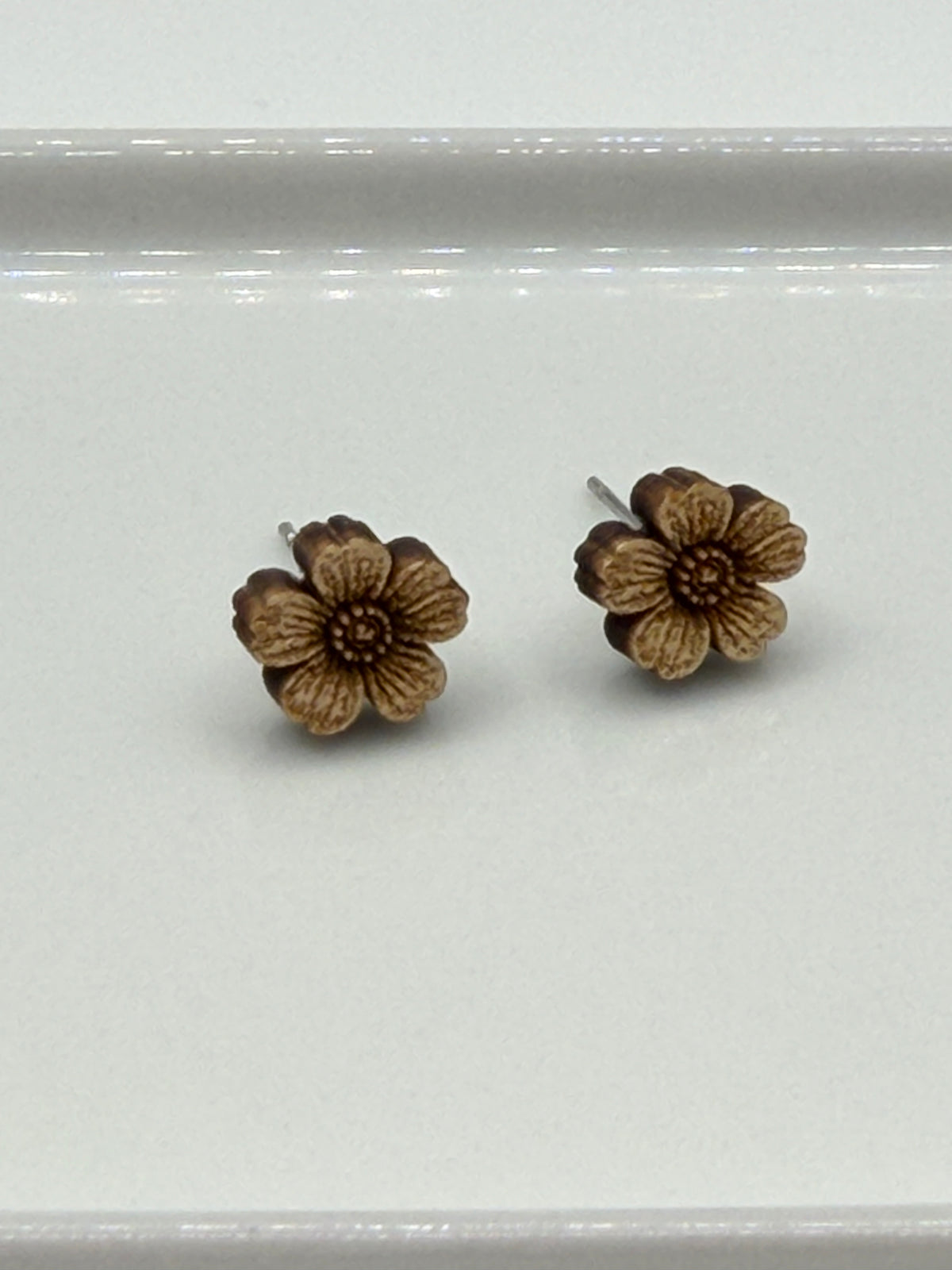 Wild Rose Stud Earrings - Reclaimed Eastern Maple