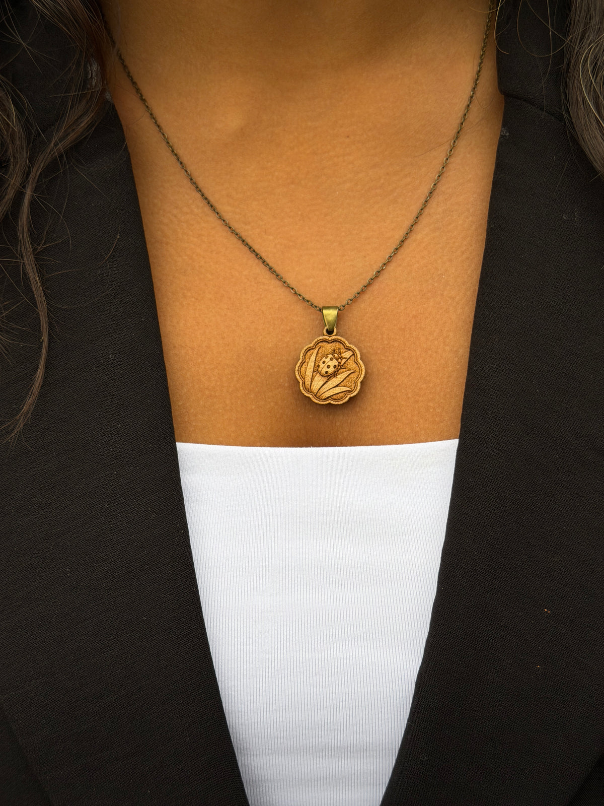Lady bug Pendant - Joy, Gratitude, and Blessings