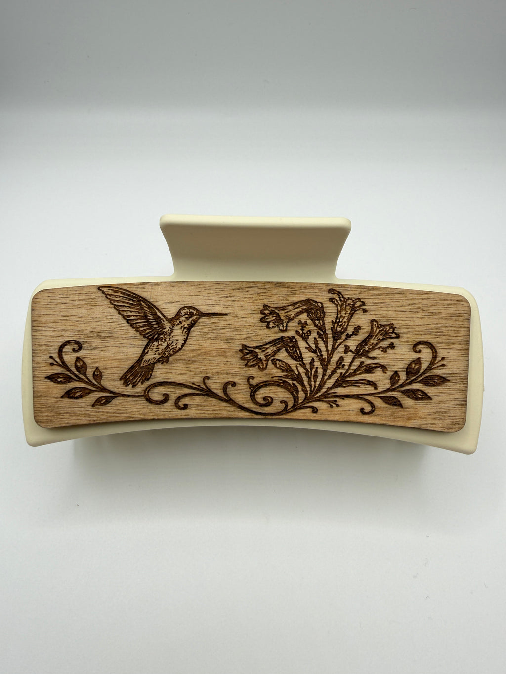Hummingbird Wood Hair Clip
