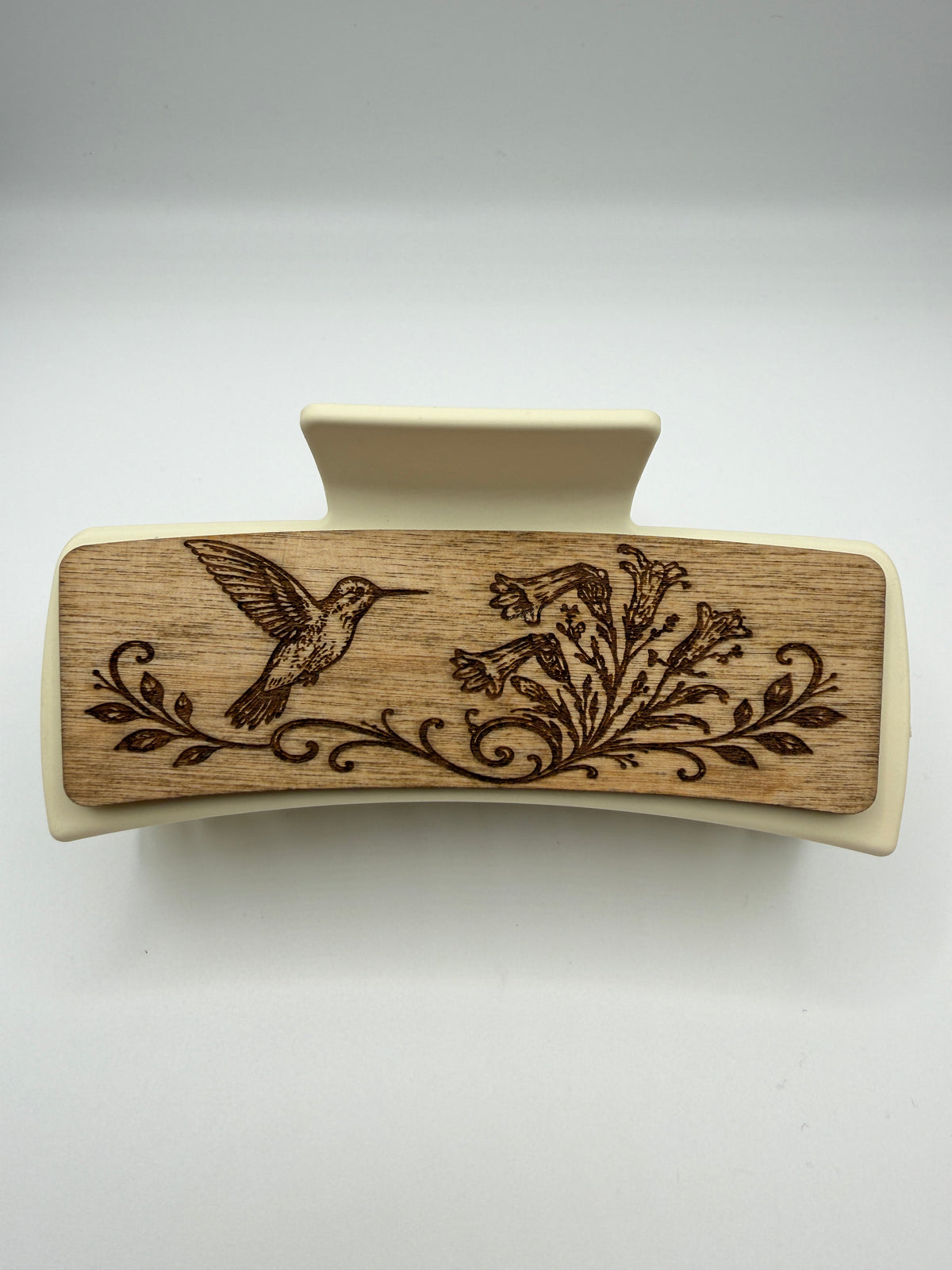 Hummingbird Wood Hair Clip
