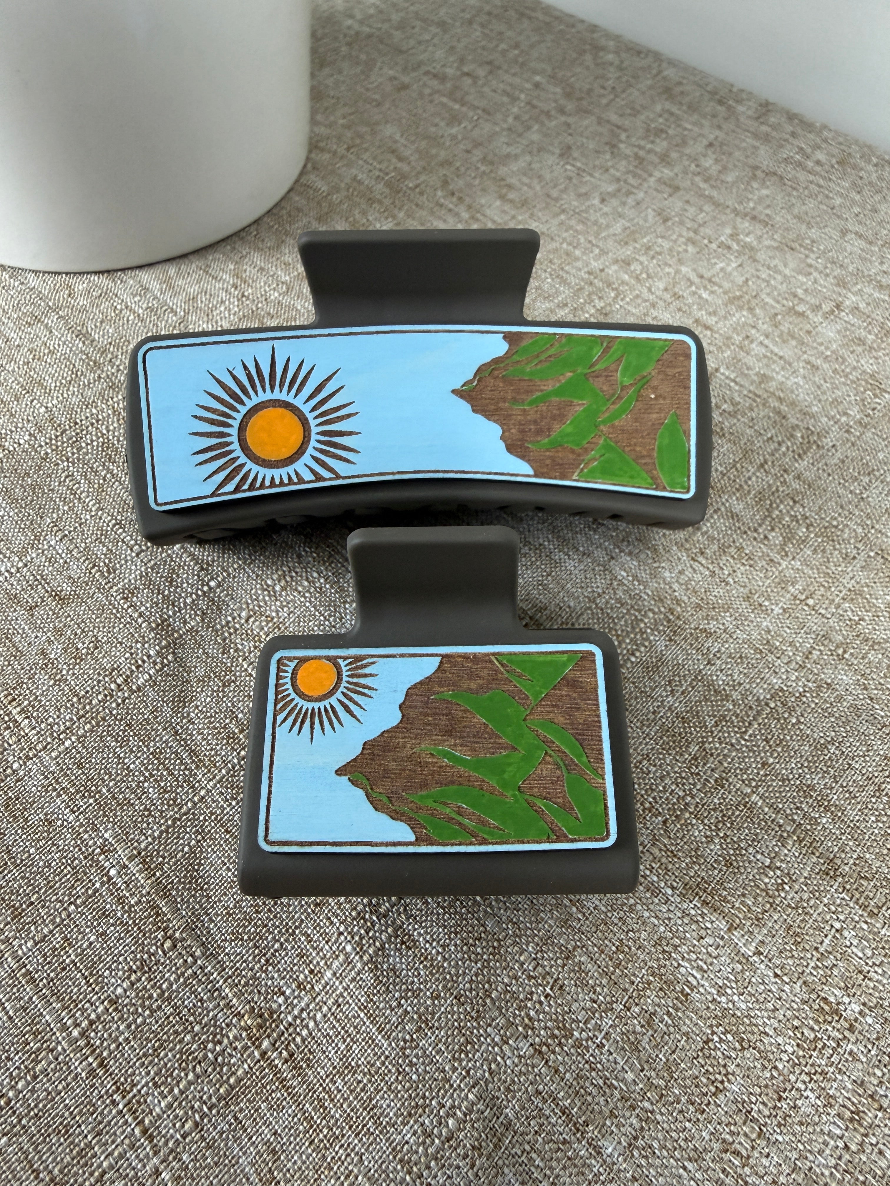 Nature inspired Wood Hair  Clips