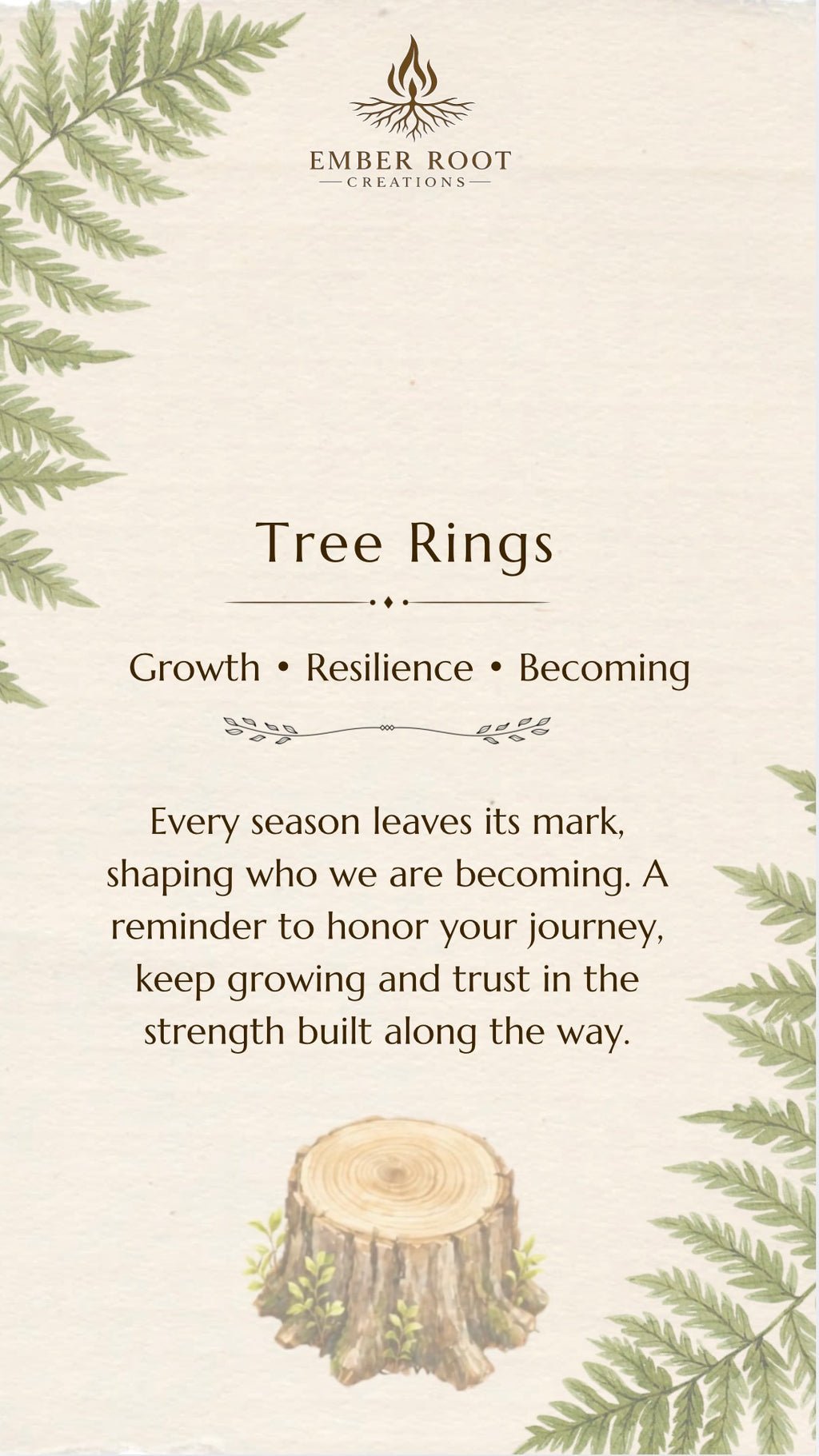 Tree Rings Pendant - Growth, Resilience, and Becoming