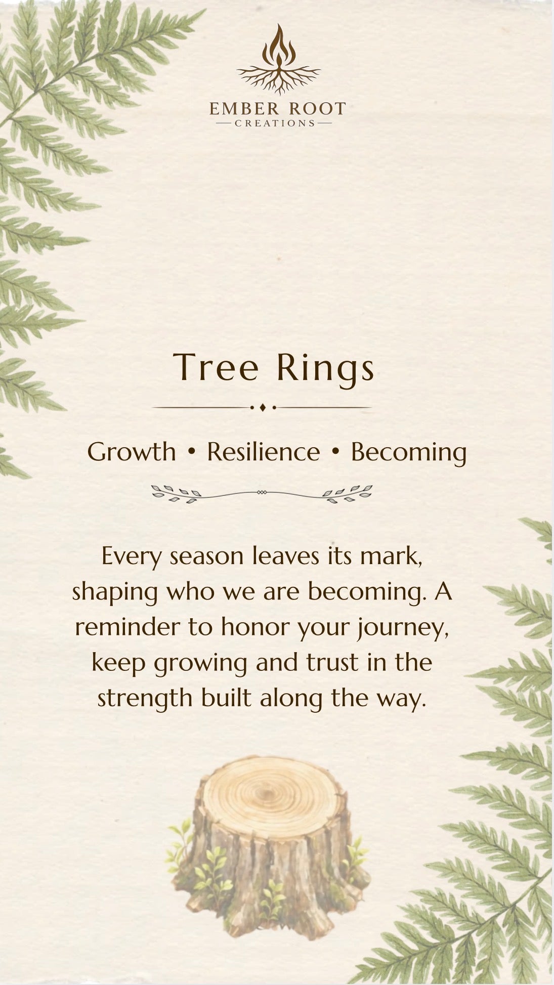 Tree Rings Pendant - Growth, Resilience, and Becoming