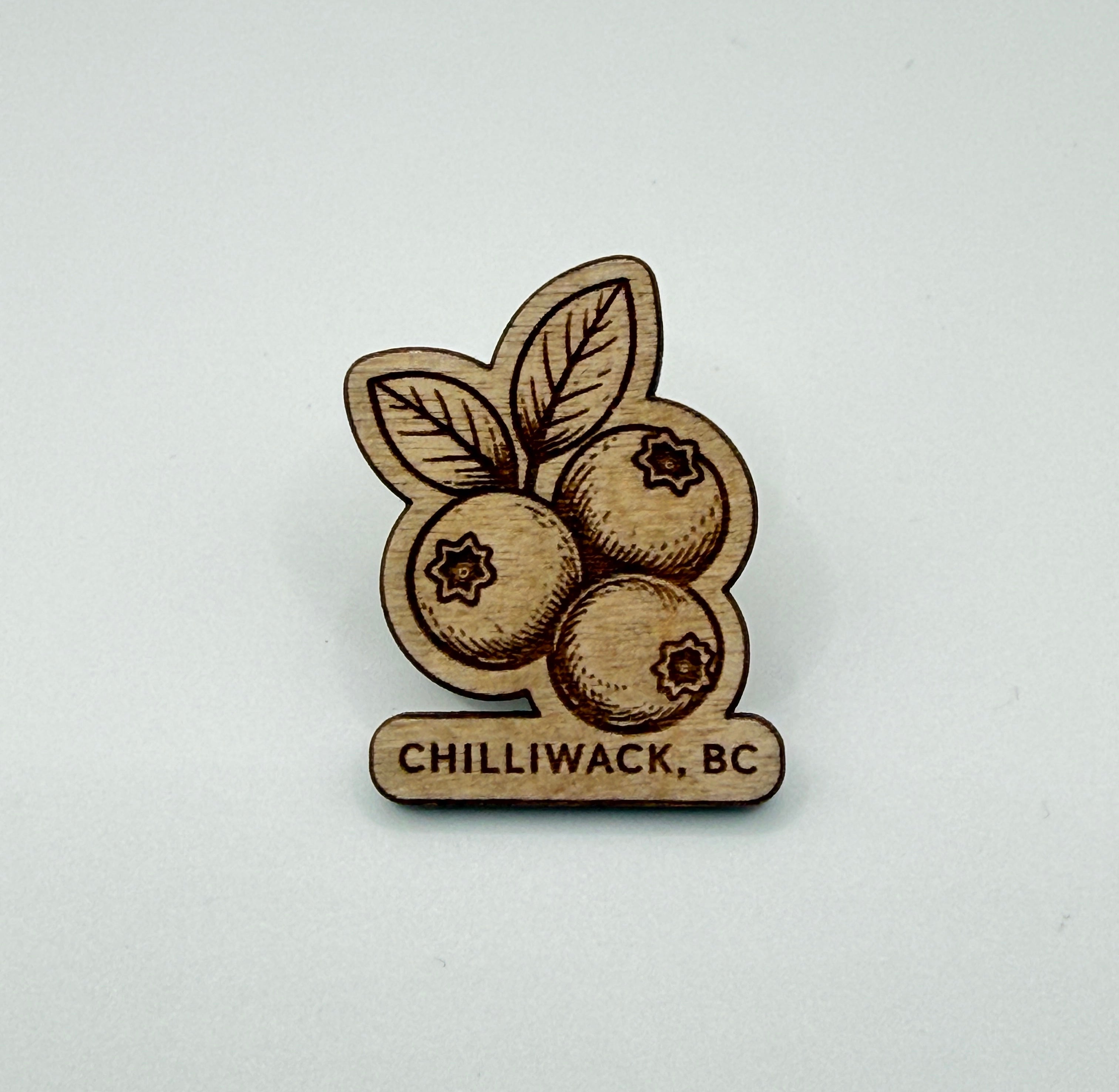 Chilliwack Blueberries | Wooden Souvenir Pin