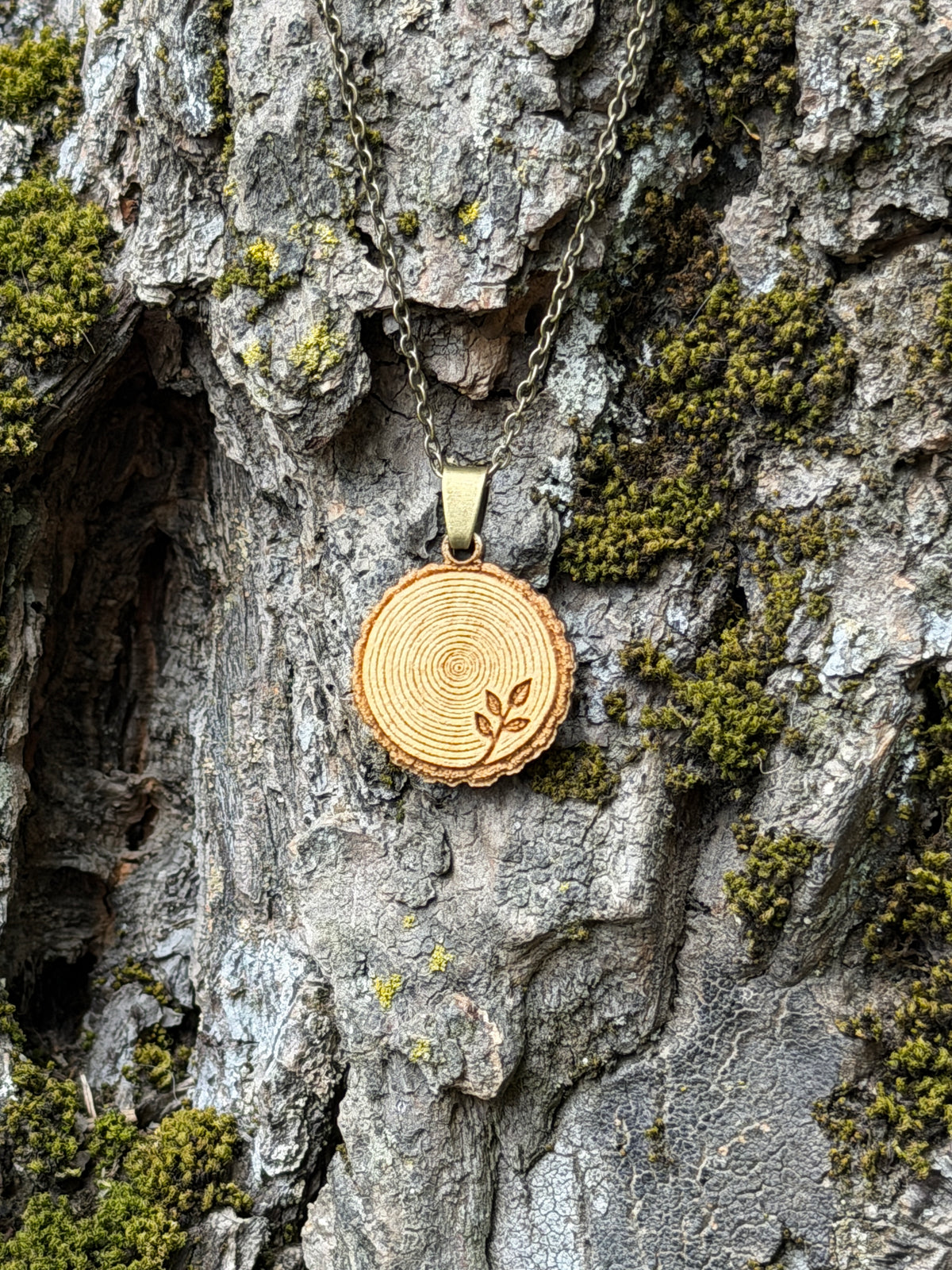 Tree Rings Pendant - Growth, Resilience, and Becoming