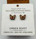 Butterfly Stud Earrings - Reclaimed Eastern Maple