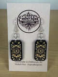 Garden Lattice Wood Earrings