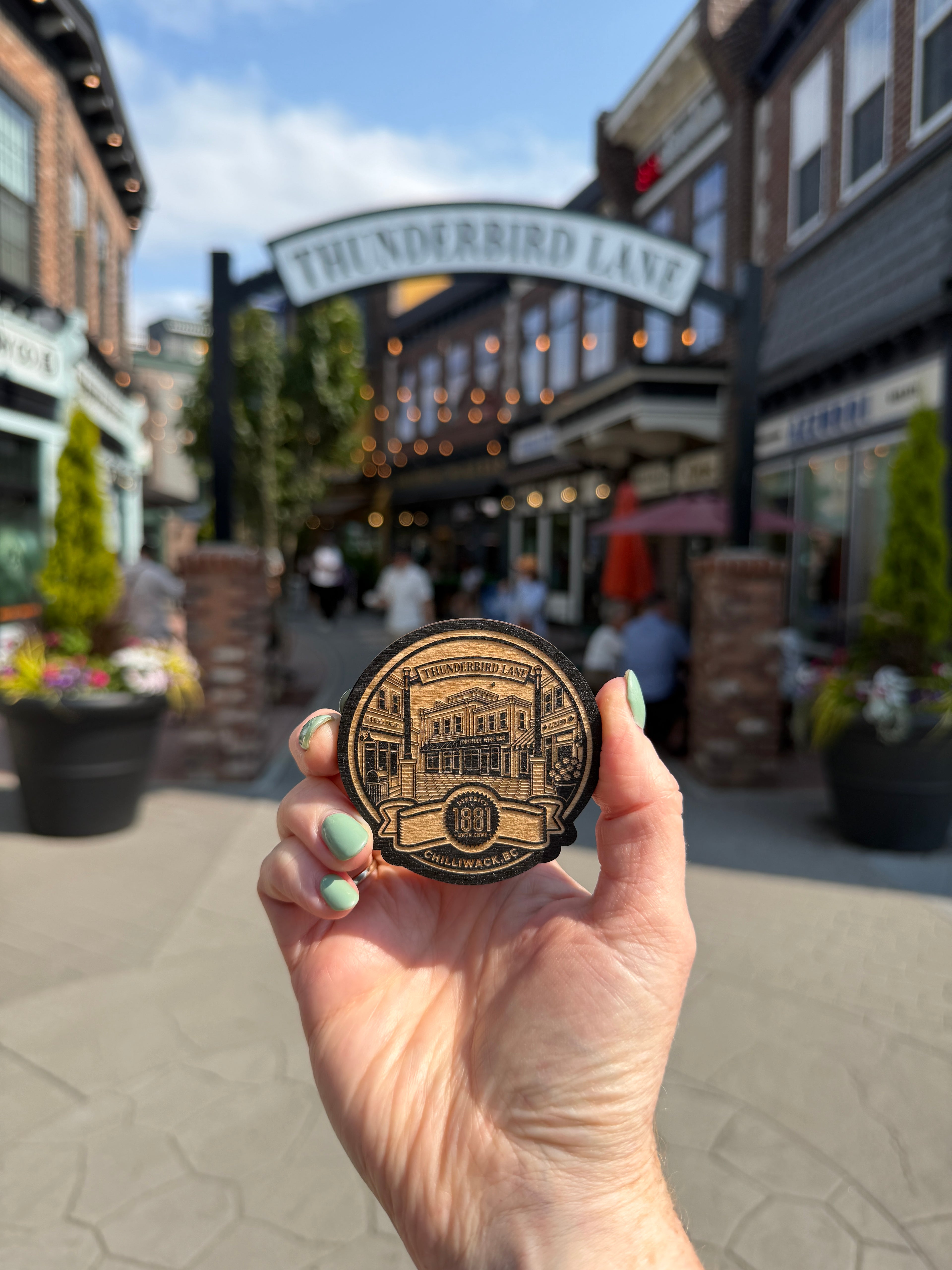 District 1881 Keepsake Magnet – Chilliwack, BC

(Variants: Sasquatch Alley, Woolly Dog Alley, Thunderbird Lane)