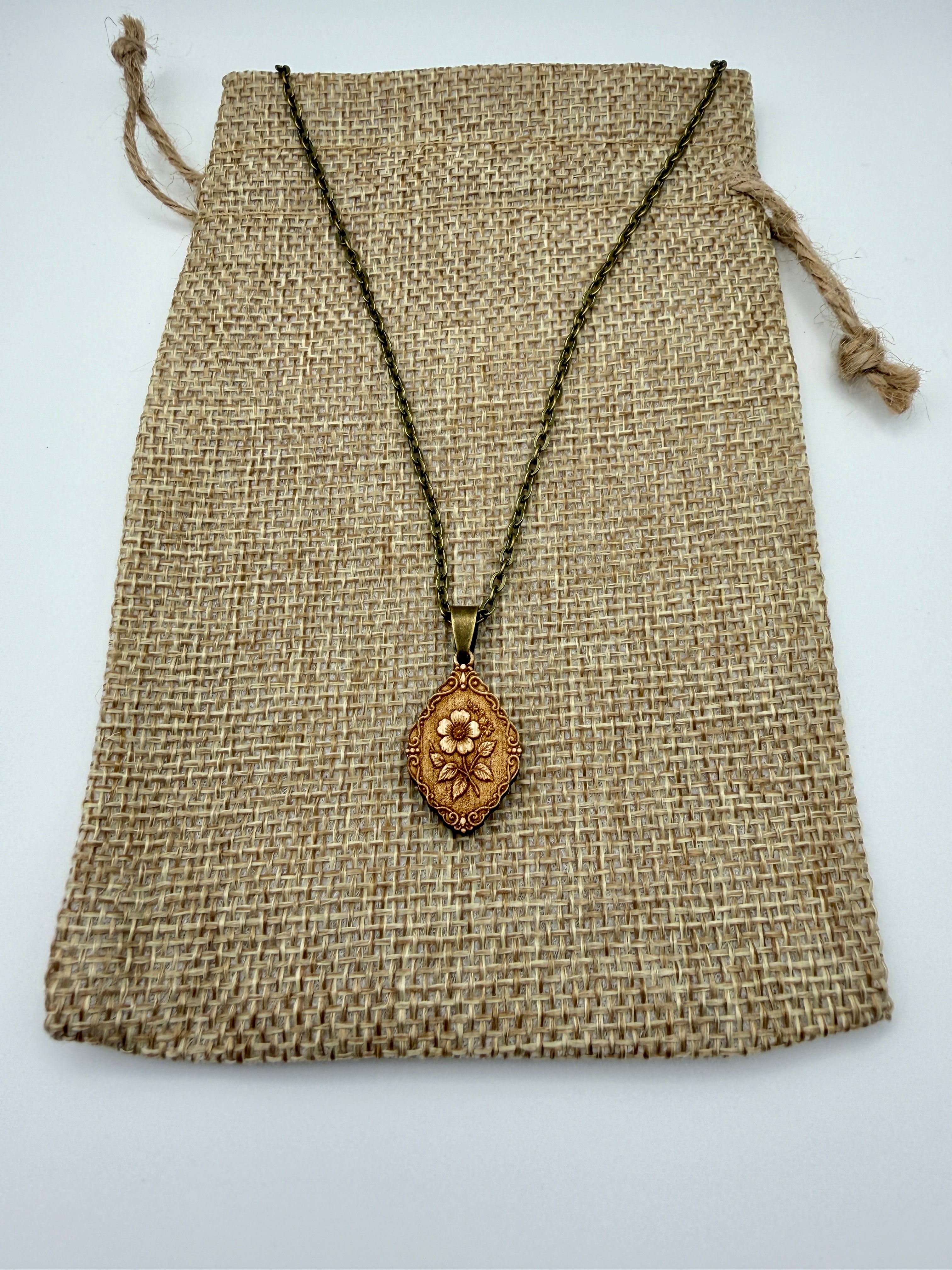 Wild Rose Pendant - Resilience, Courage and Beauty