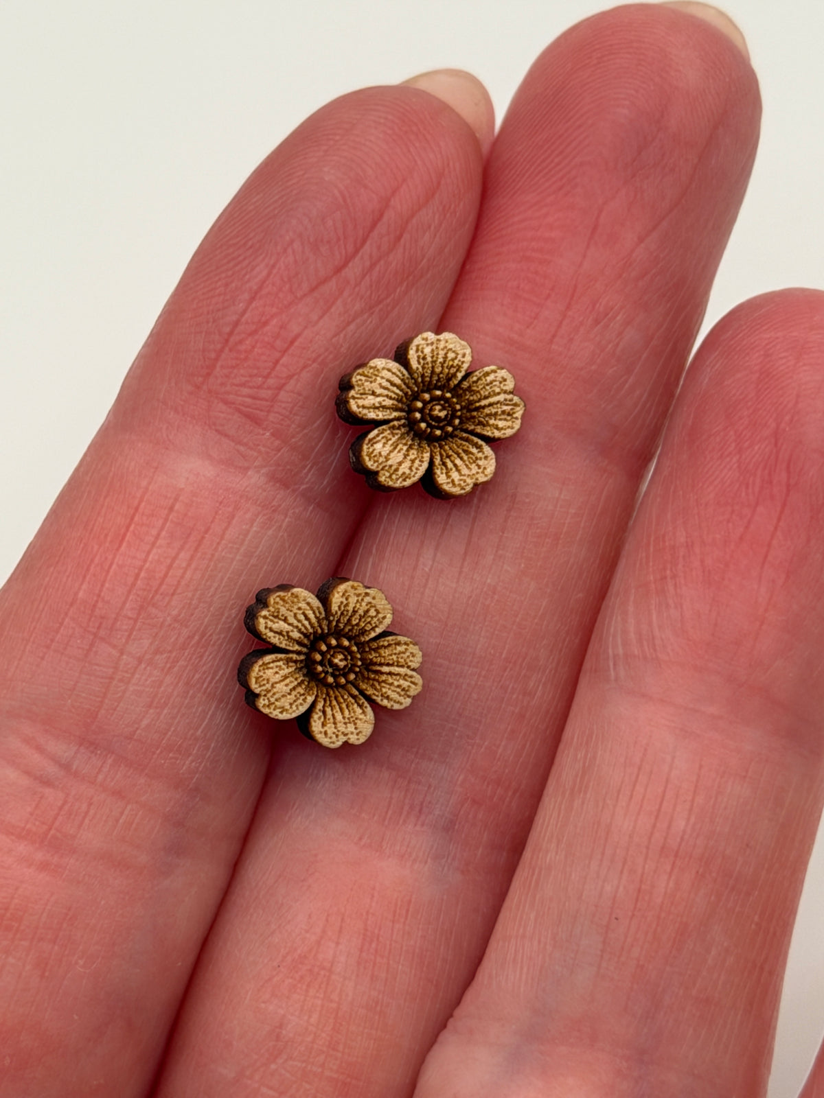 Wild Rose Stud Earrings - Reclaimed Eastern Maple