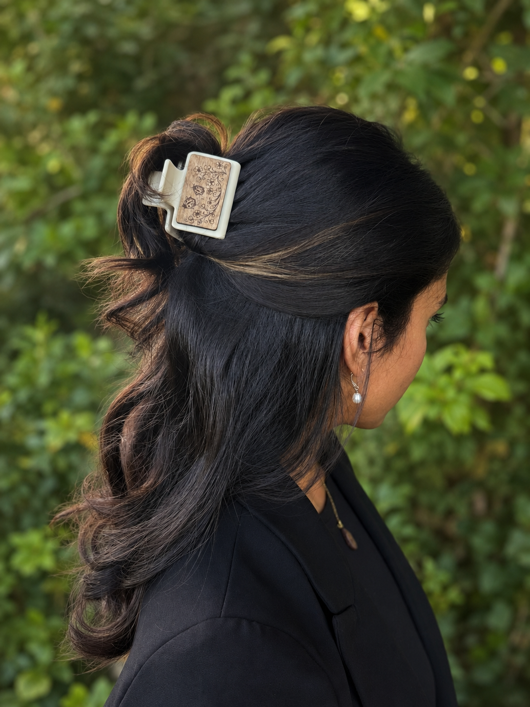 Ladybug Wood Hair Clip