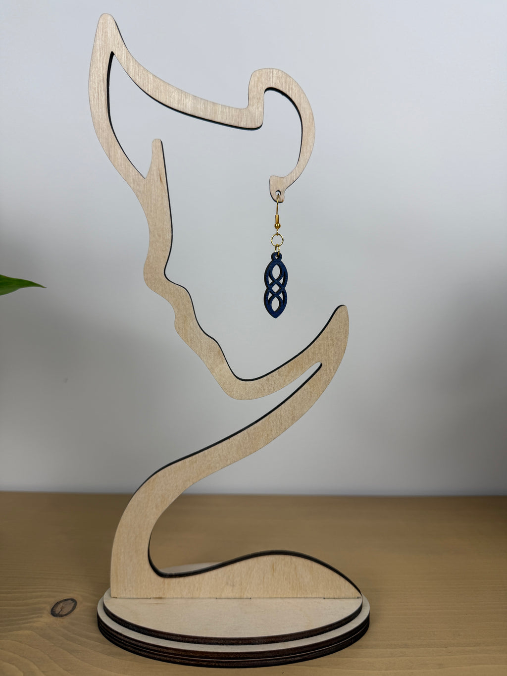 Wood Link Dangle Earrings