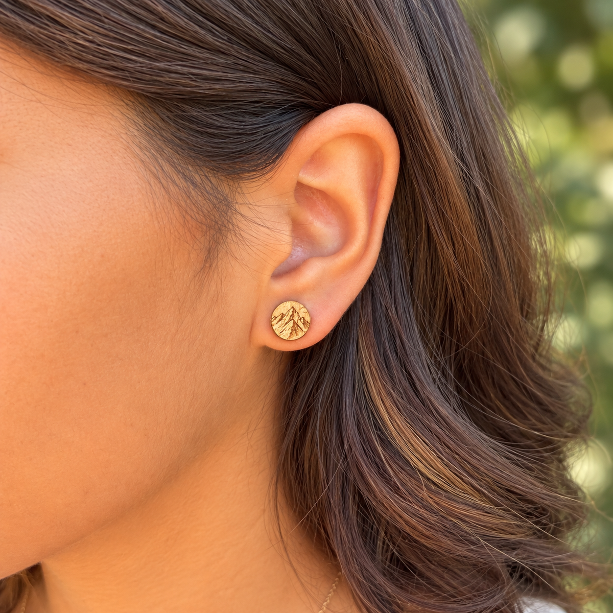 Mountain Stud Earrings - Reclaimed Eastern Maple