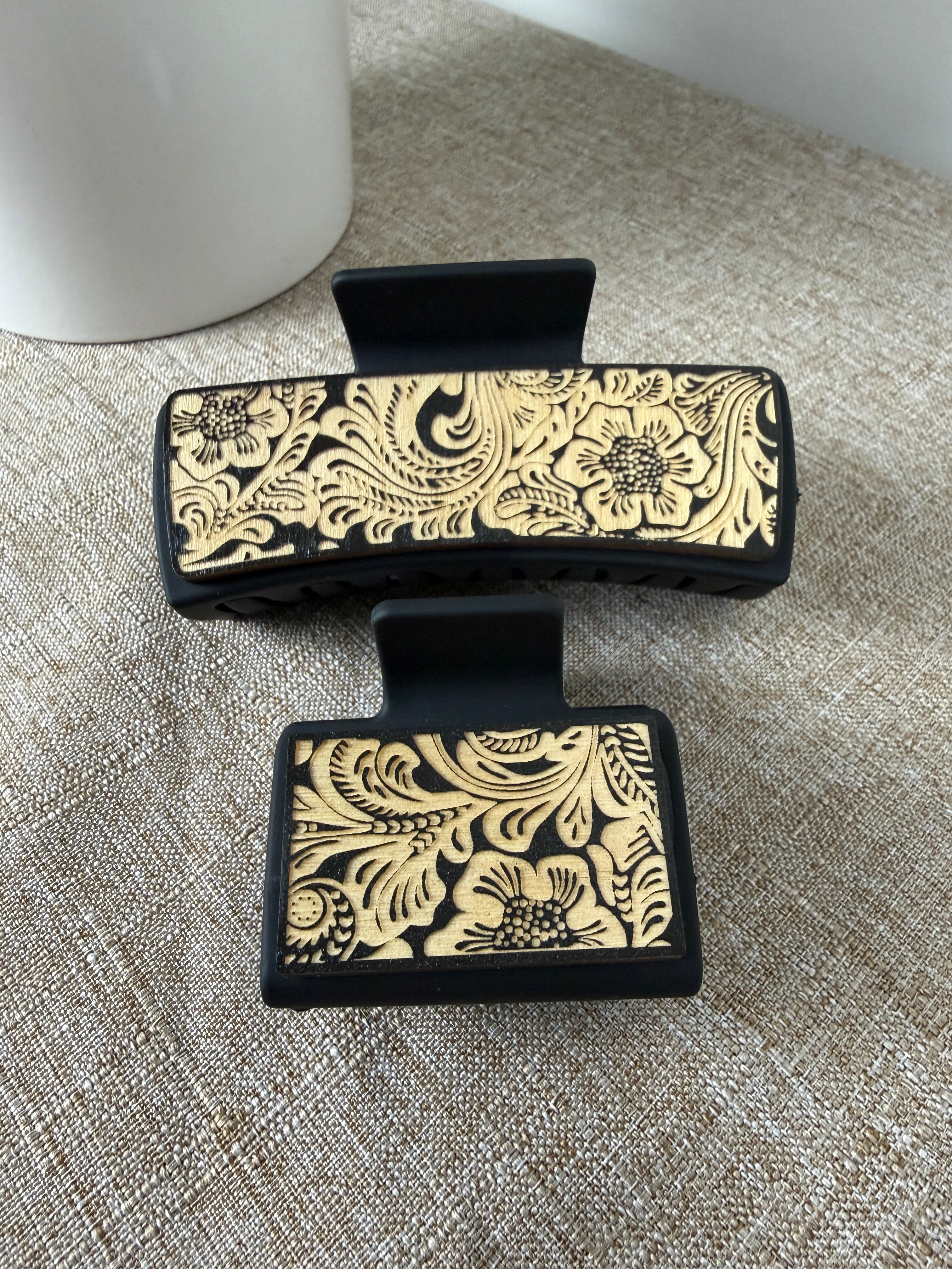 Nature inspired Wood Hair  Clips