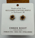 Wild Rose Stud Earrings - Reclaimed Eastern Maple