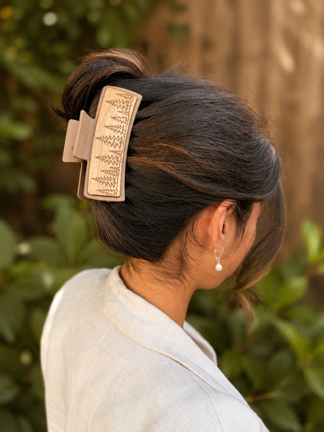 Forest Wood Hair Clip