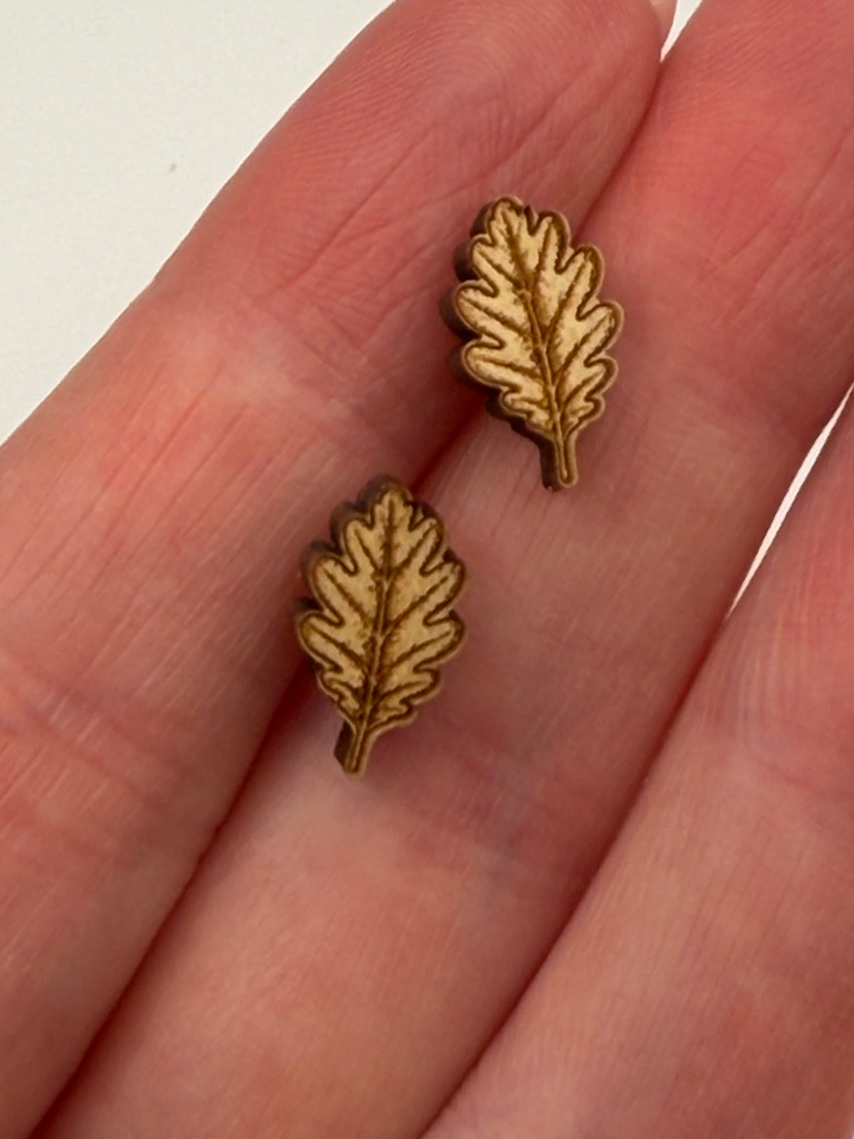 Oak Leaf Stud Earrings - Reclaimed Eastern Maple